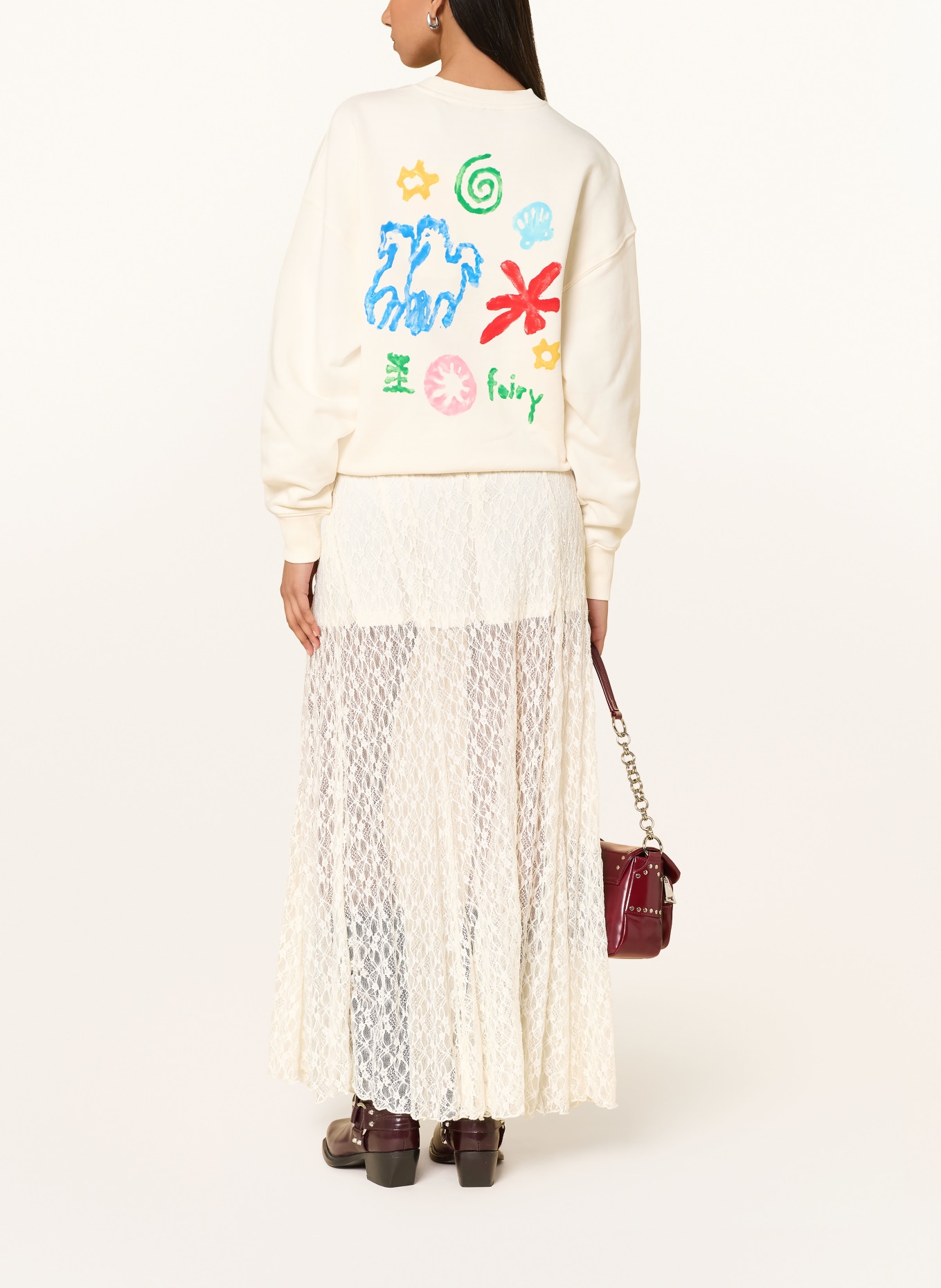 VOGUE COLLECTION Sweatshirt: CREAM / RED / BLUE
