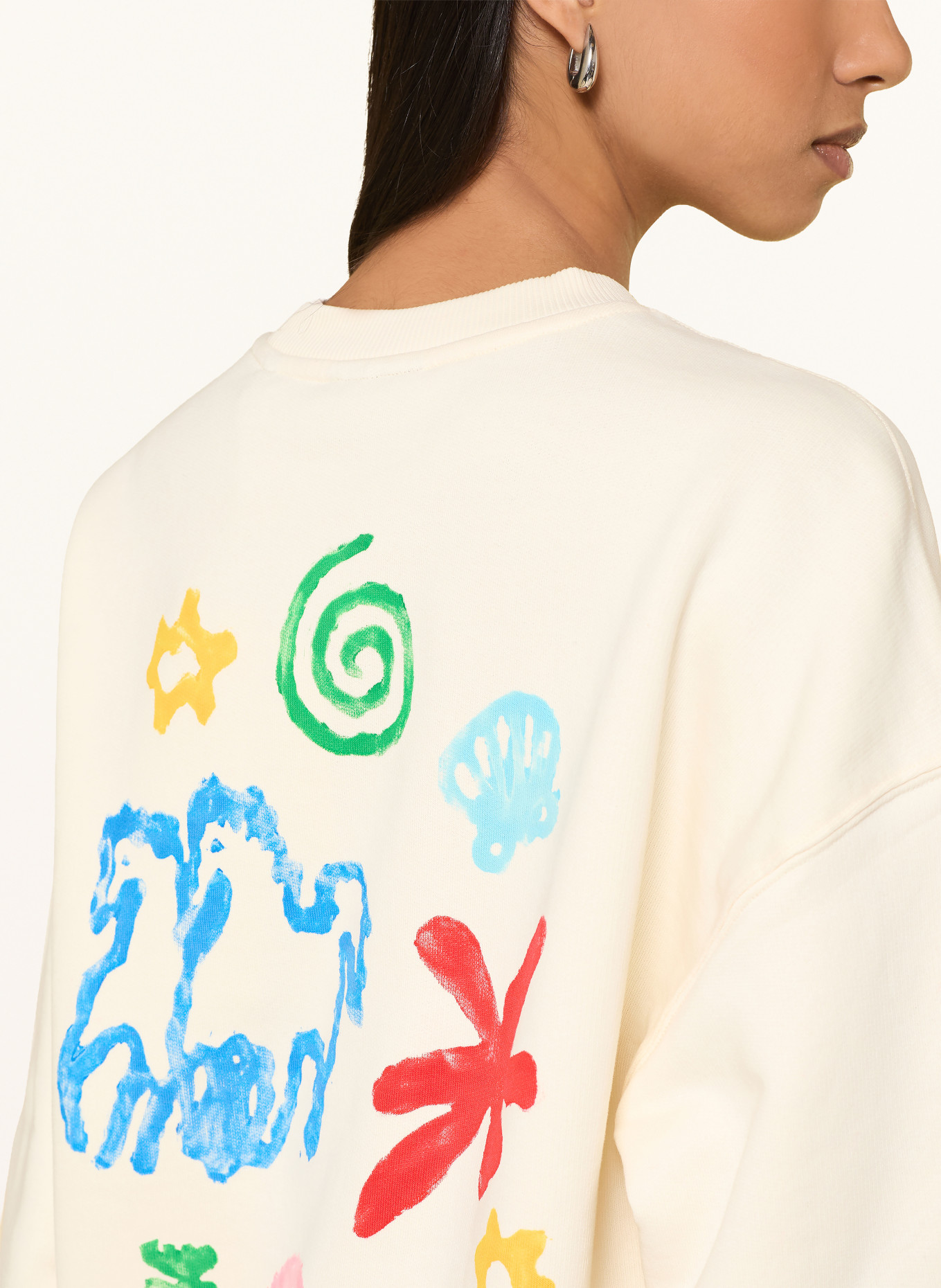 VOGUE COLLECTION Sweatshirt: CREAM / RED / BLUE