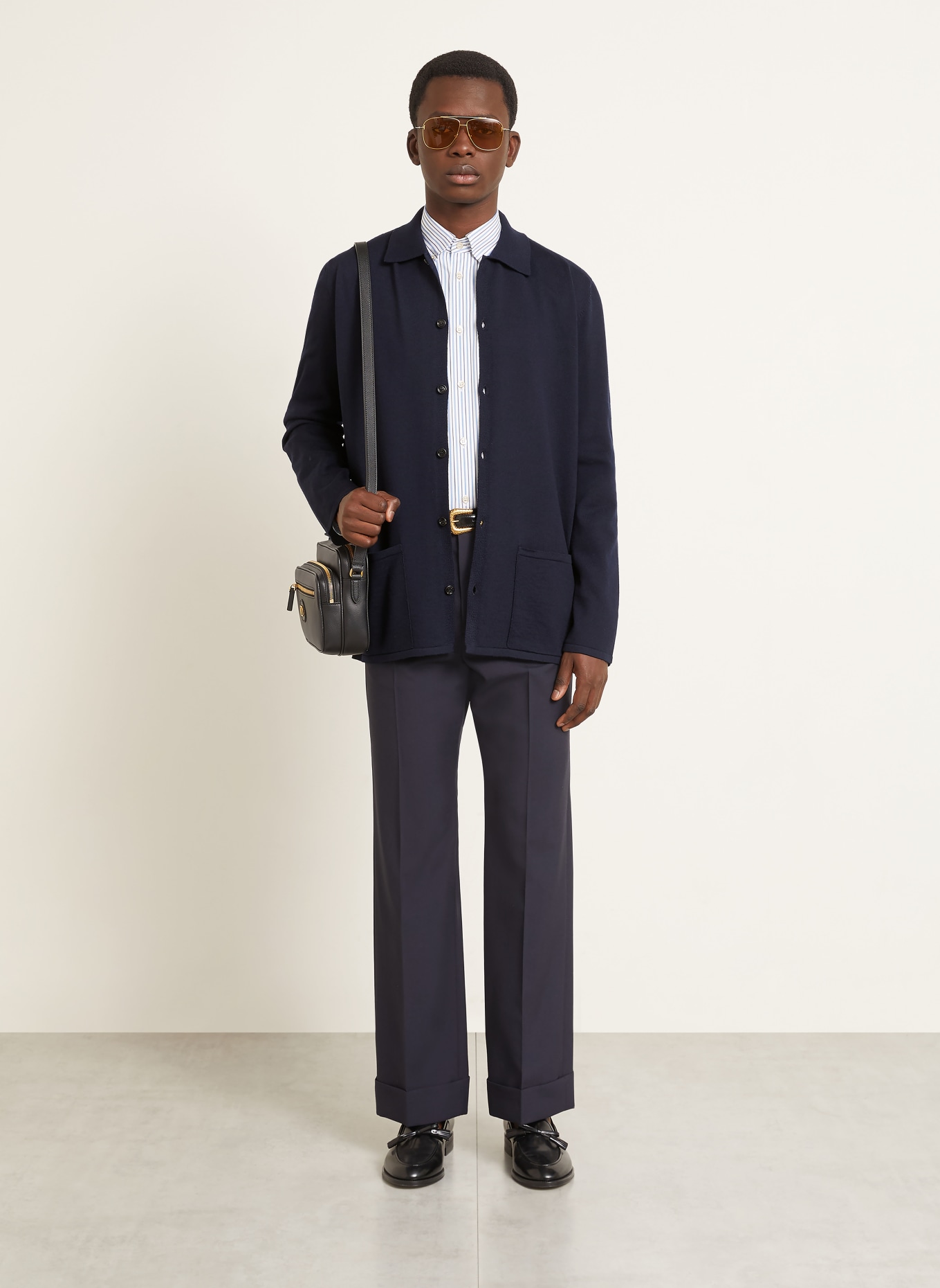 VALENTINO Cardigan VLOGO SIGNATURE: BLEU FONCÉ