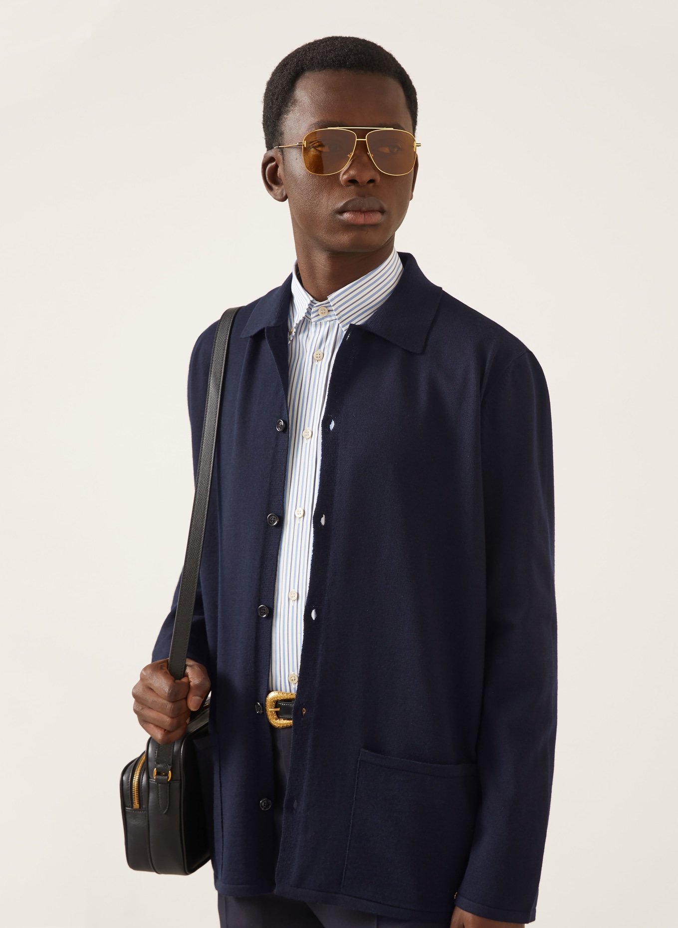 VALENTINO Cardigan VLOGO SIGNATURE: BLEU FONCÉ