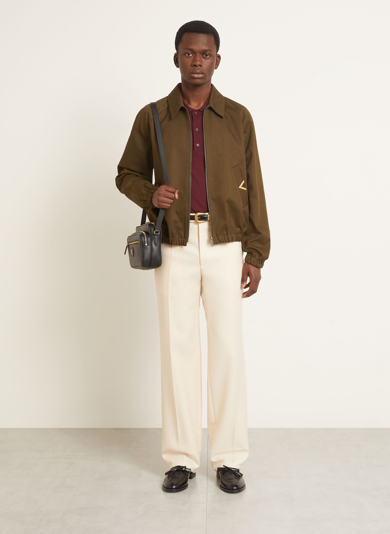 VALENTINO Strick-Poloshirt: DUNKELROT