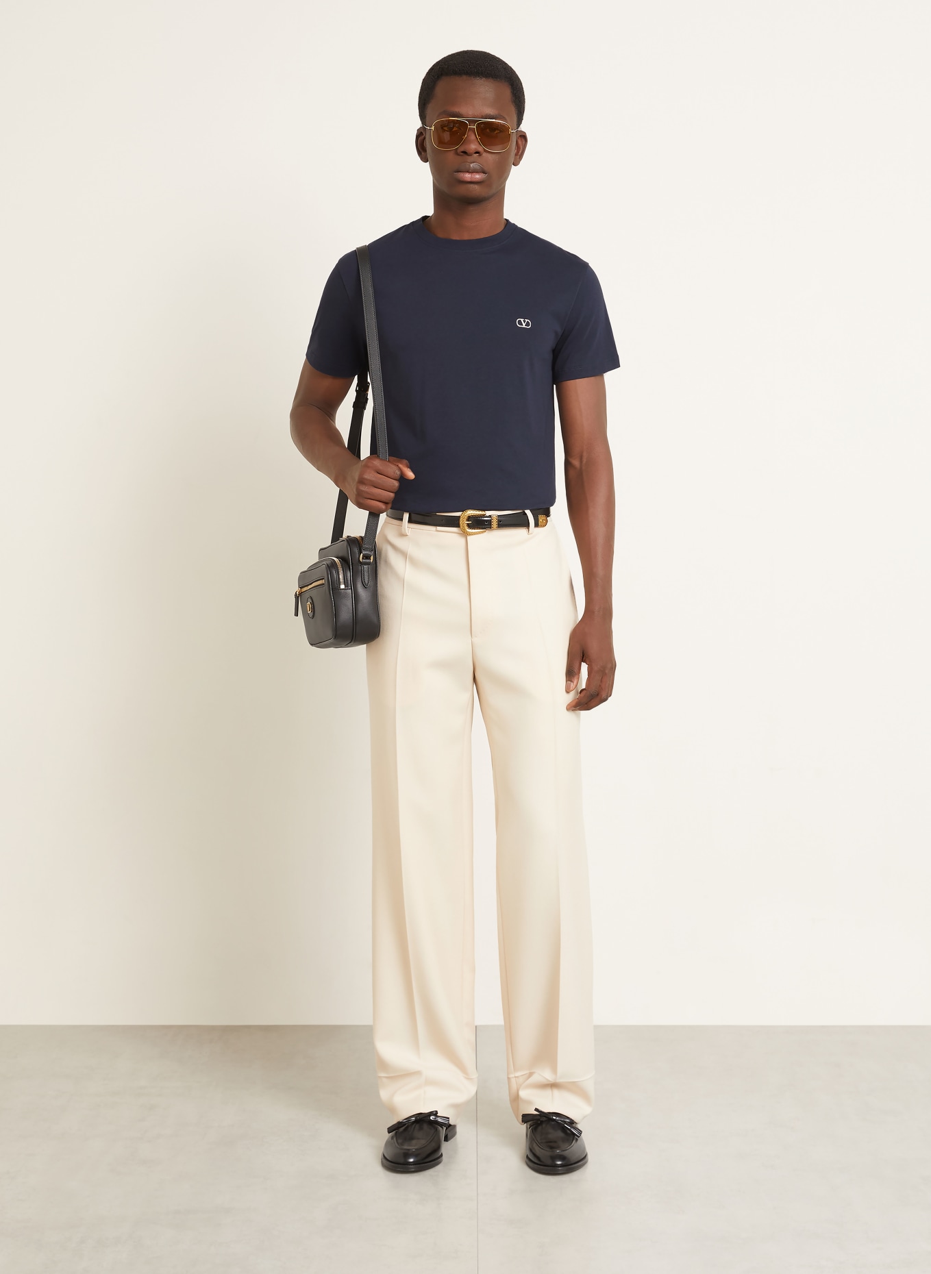 VALENTINO T-Shirt VLOGO SIGNATURE: DUNKELBLAU