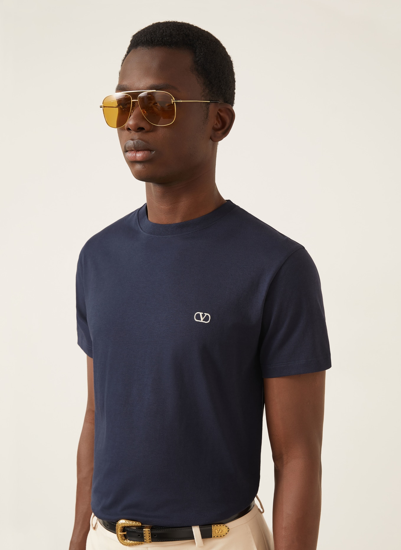 VALENTINO T-Shirt VLOGO SIGNATURE: DUNKELBLAU