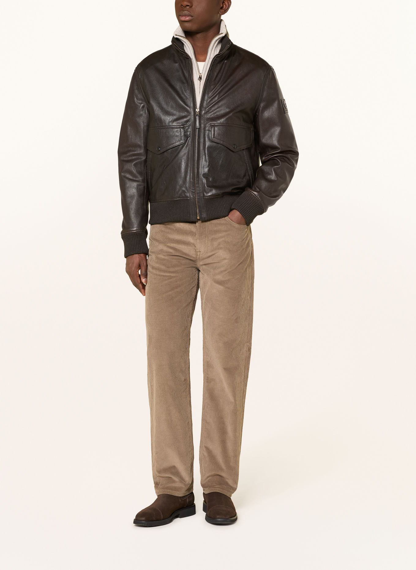 BELSTAFF Manšestrové kalhoty TRENTHAM Regular Fit: DSTTP Dusty Taupe