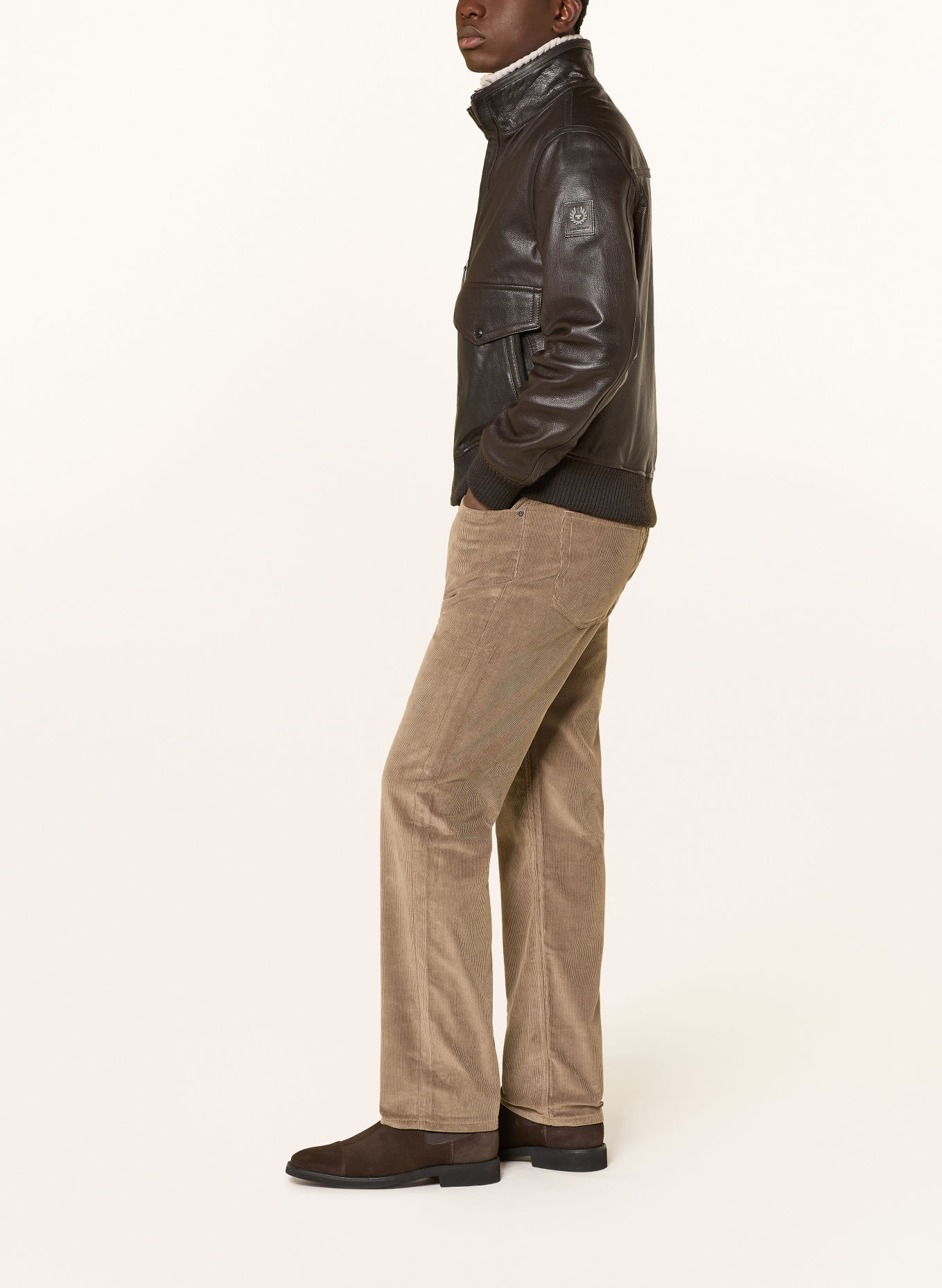 BELSTAFF Manšestrové kalhoty TRENTHAM Regular Fit: DSTTP Dusty Taupe
