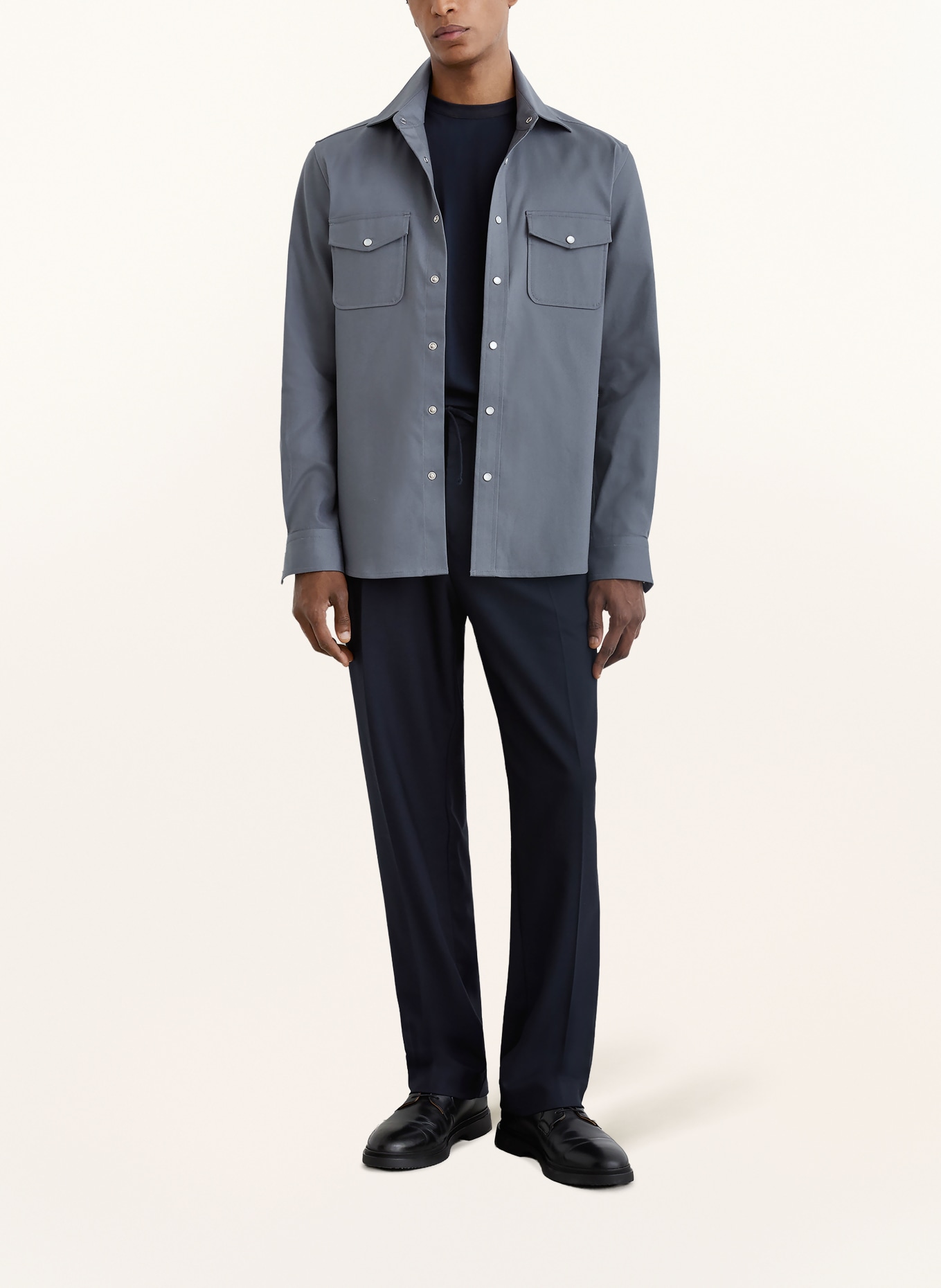 REISS Overshirt MCRAE: BLAUWGRIJS