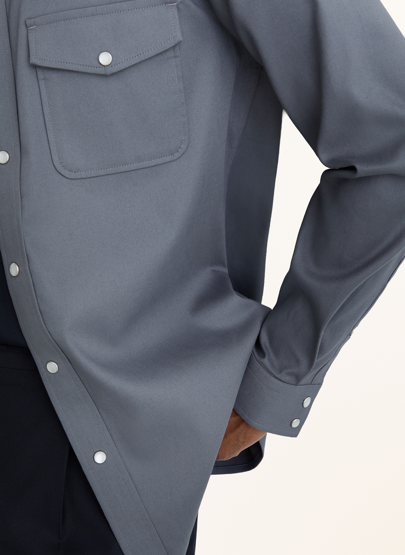 REISS Overshirt MCRAE: BLAUWGRIJS