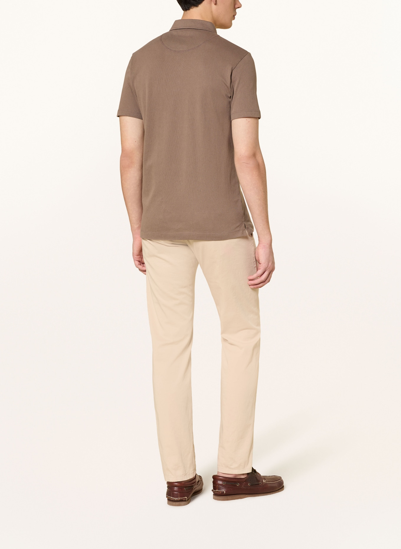 Sunspel Strick-Poloshirt RIVIERA: TAUPE