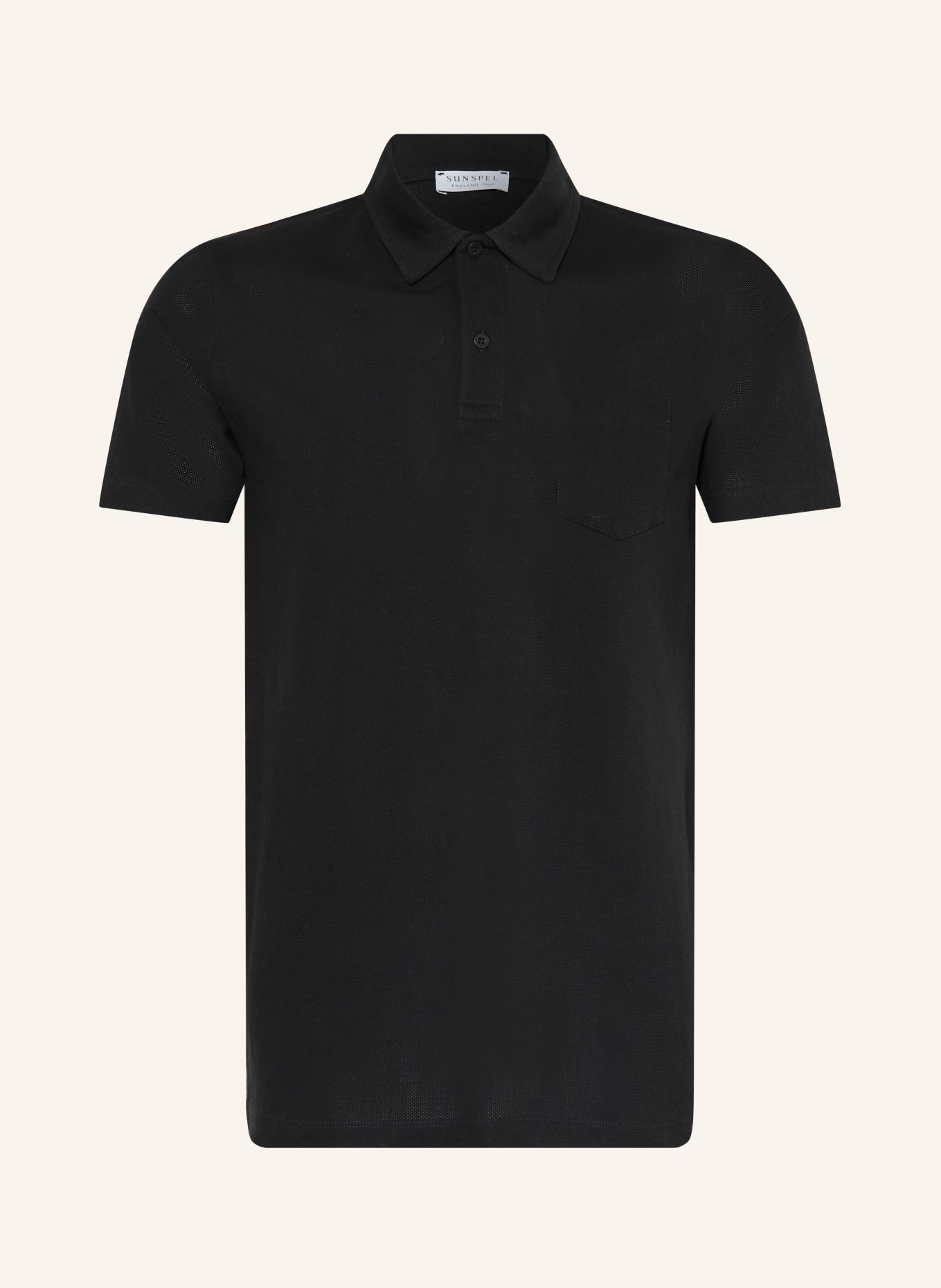 Sunspel Strick-Poloshirt RIVIERA: SCHWARZ