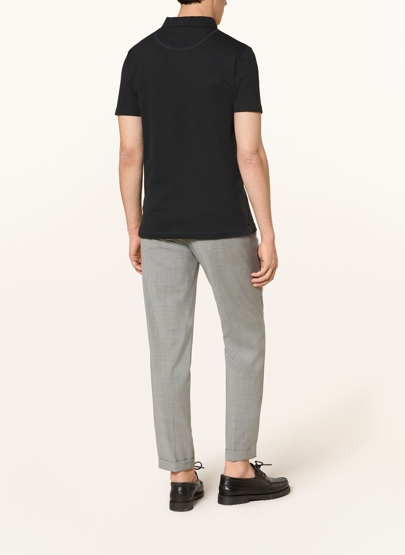 Sunspel Strick-Poloshirt RIVIERA: SCHWARZ