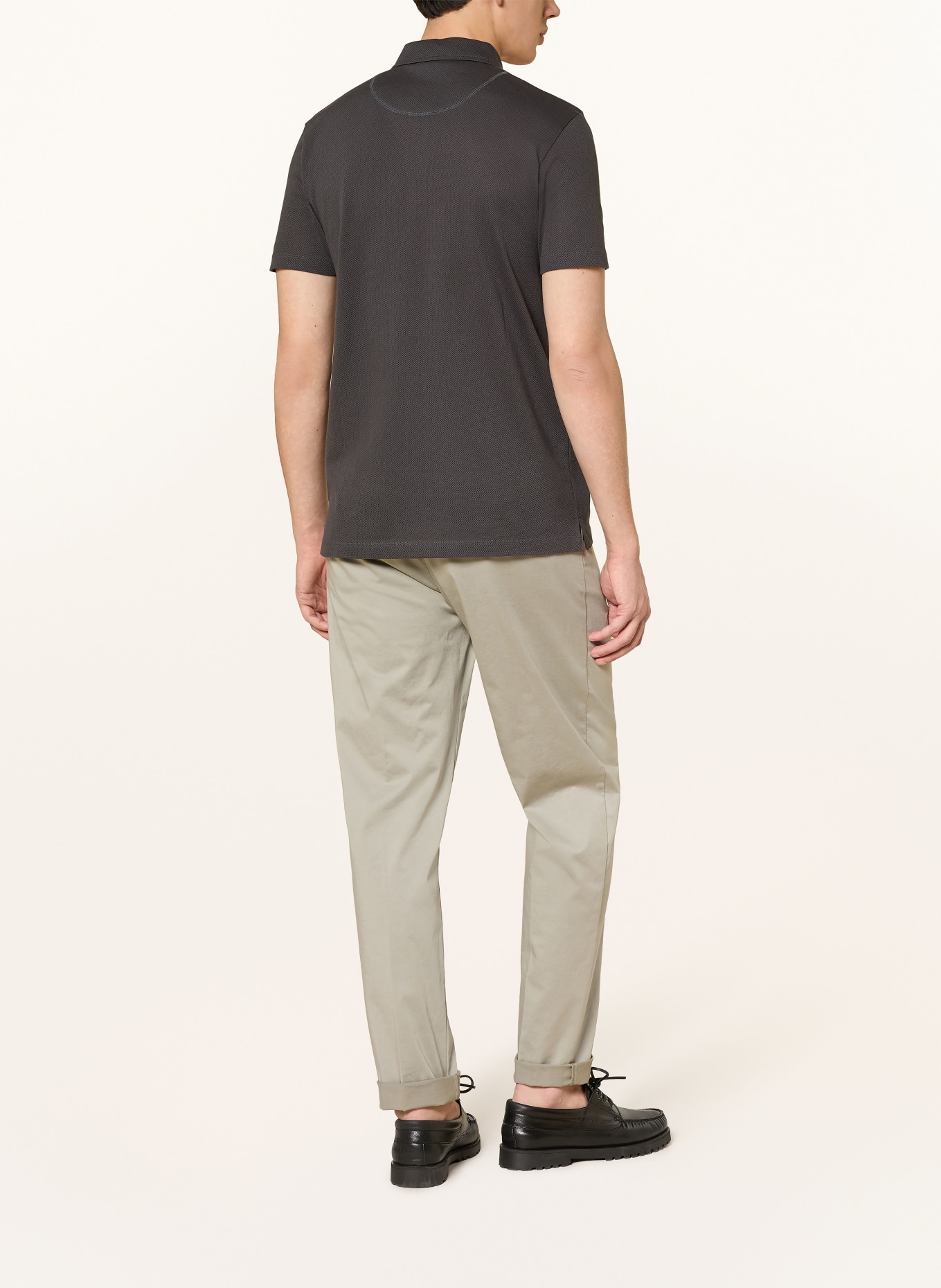 Sunspel Strick-Poloshirt RIVIERA: DUNKELGRAU