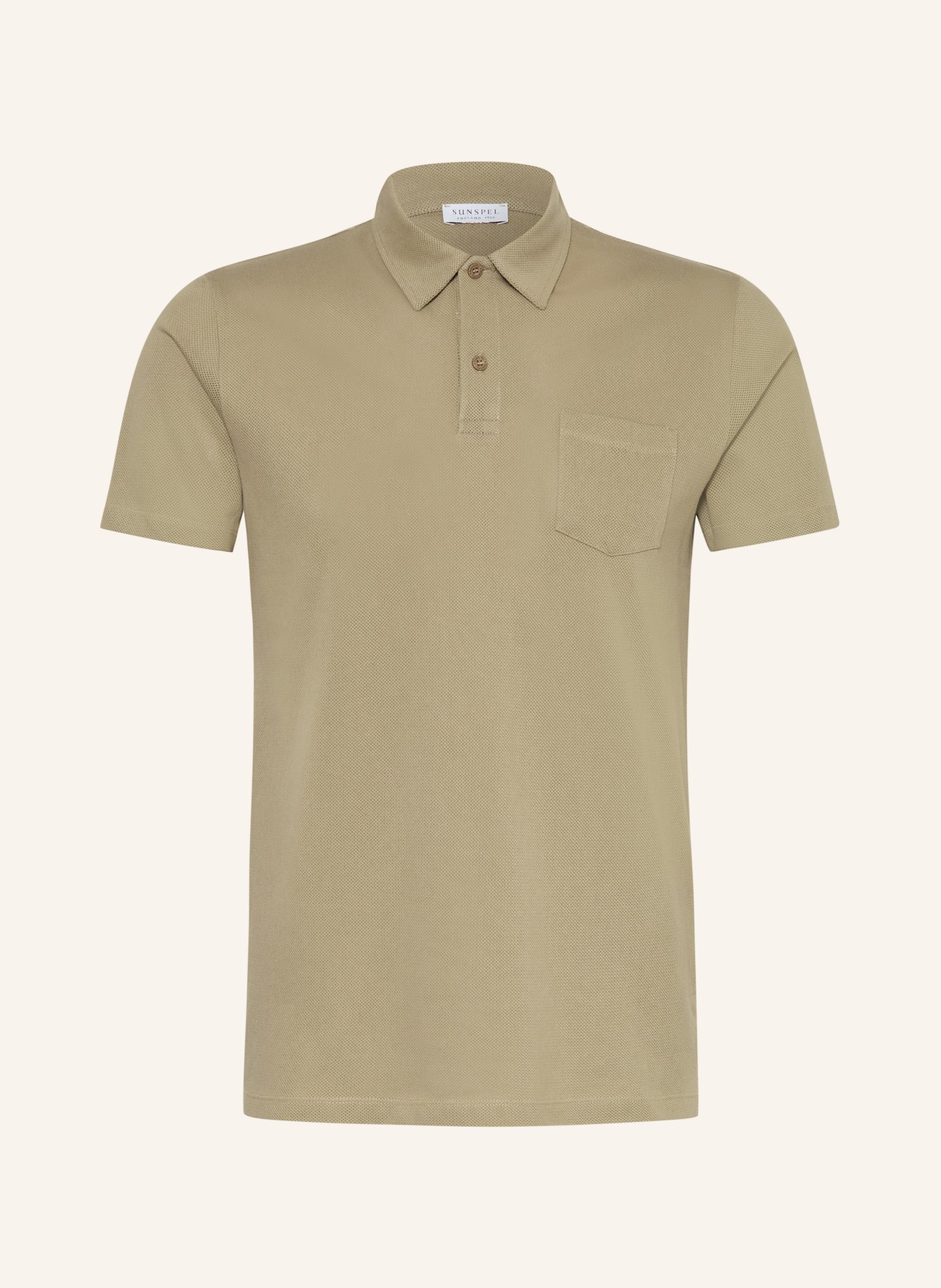 Sunspel Strick-Poloshirt RIVIERA: OLIV