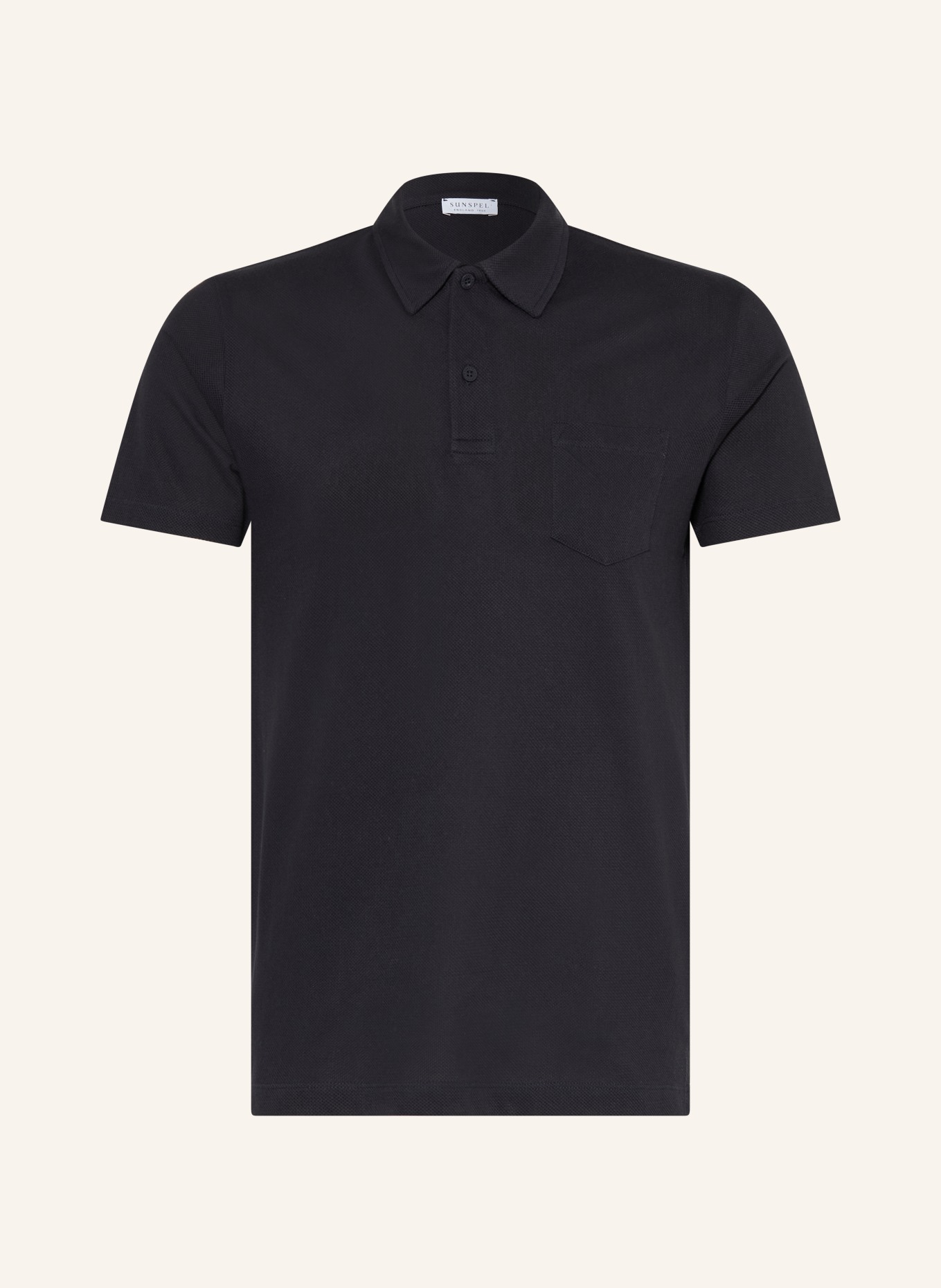 Sunspel Strick-Poloshirt RIVIERA: DUNKELBLAU