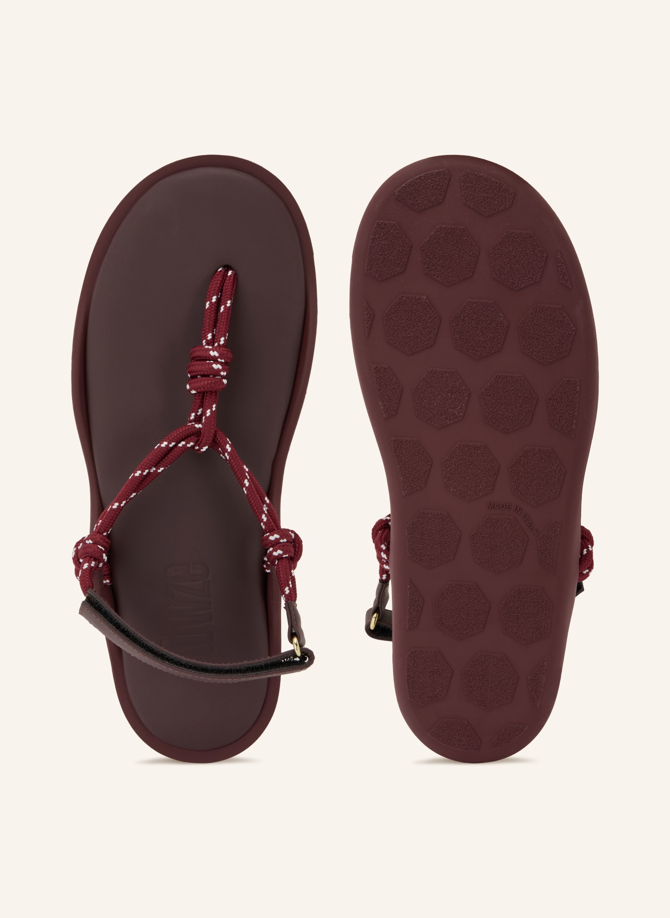 Flòwze teenverdelers: DONKERROOD / WIT