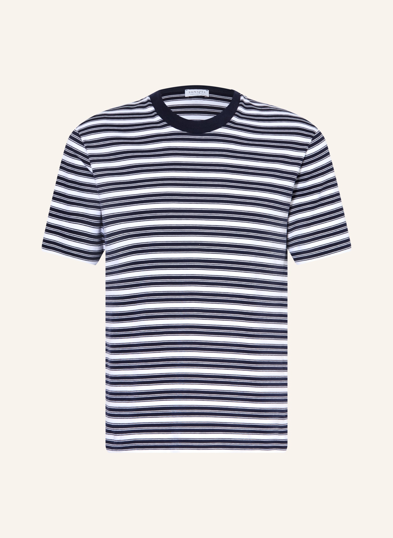 Sunspel T-Shirt: DUNKELBLAU / WEISS