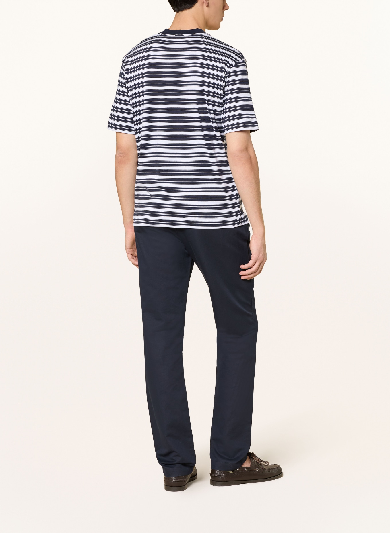 Sunspel T-Shirt: DUNKELBLAU / WEISS