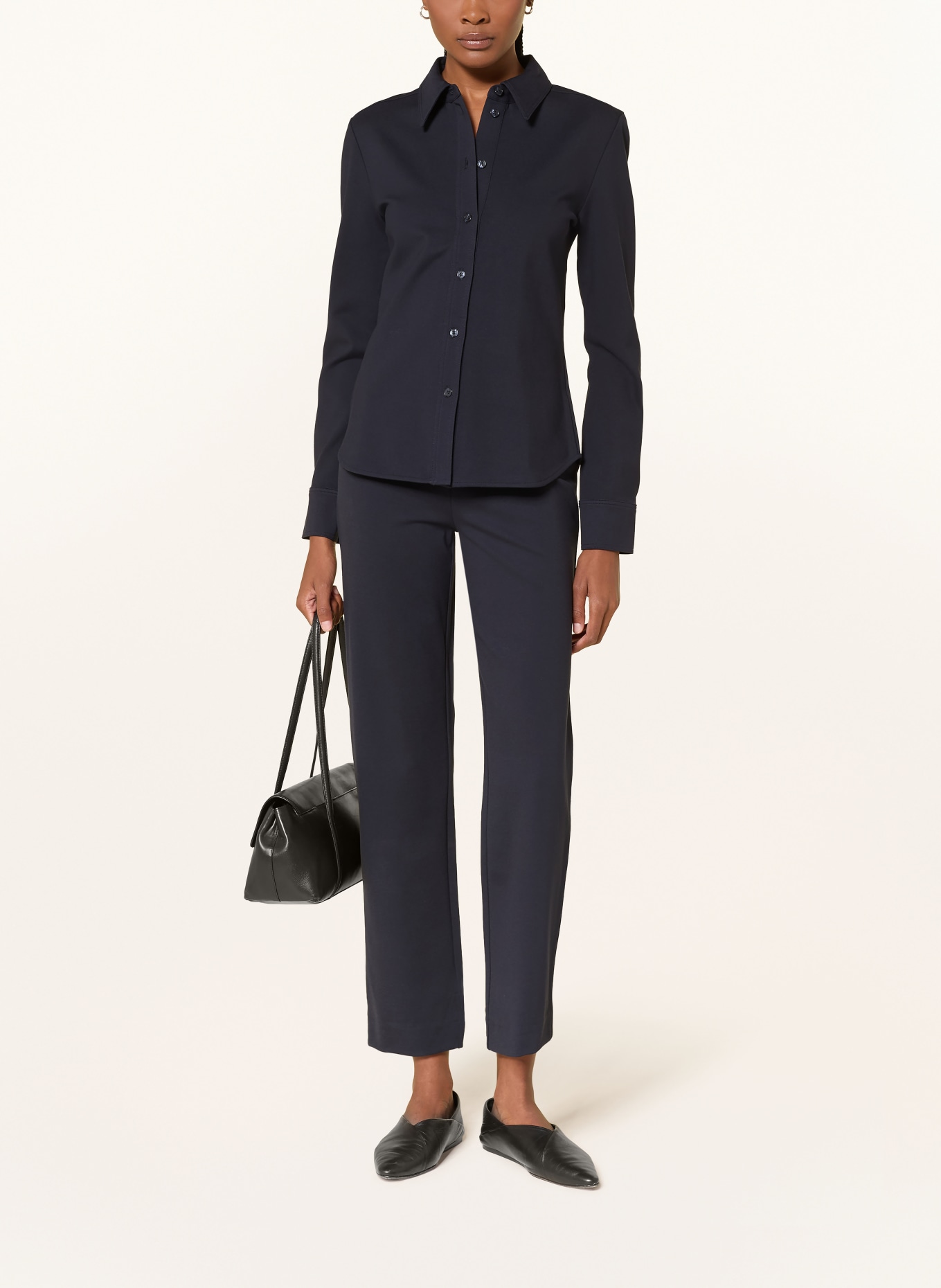 COS Košilová blůza: TMAVĚ MODRÁ