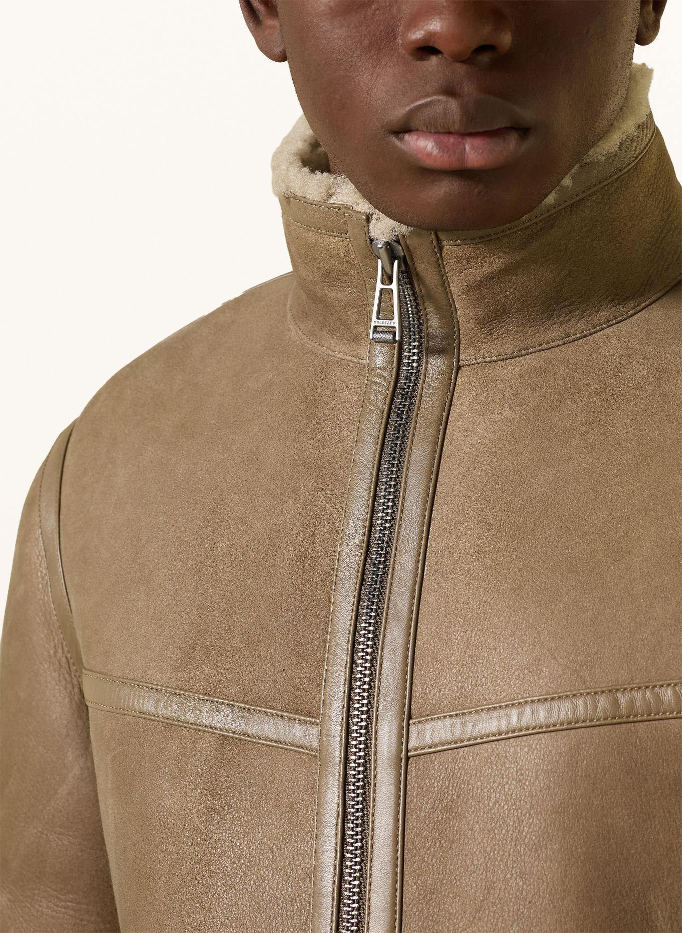 BELSTAFF Lederjacke HIGHLAND: BRAUN / BEIGE