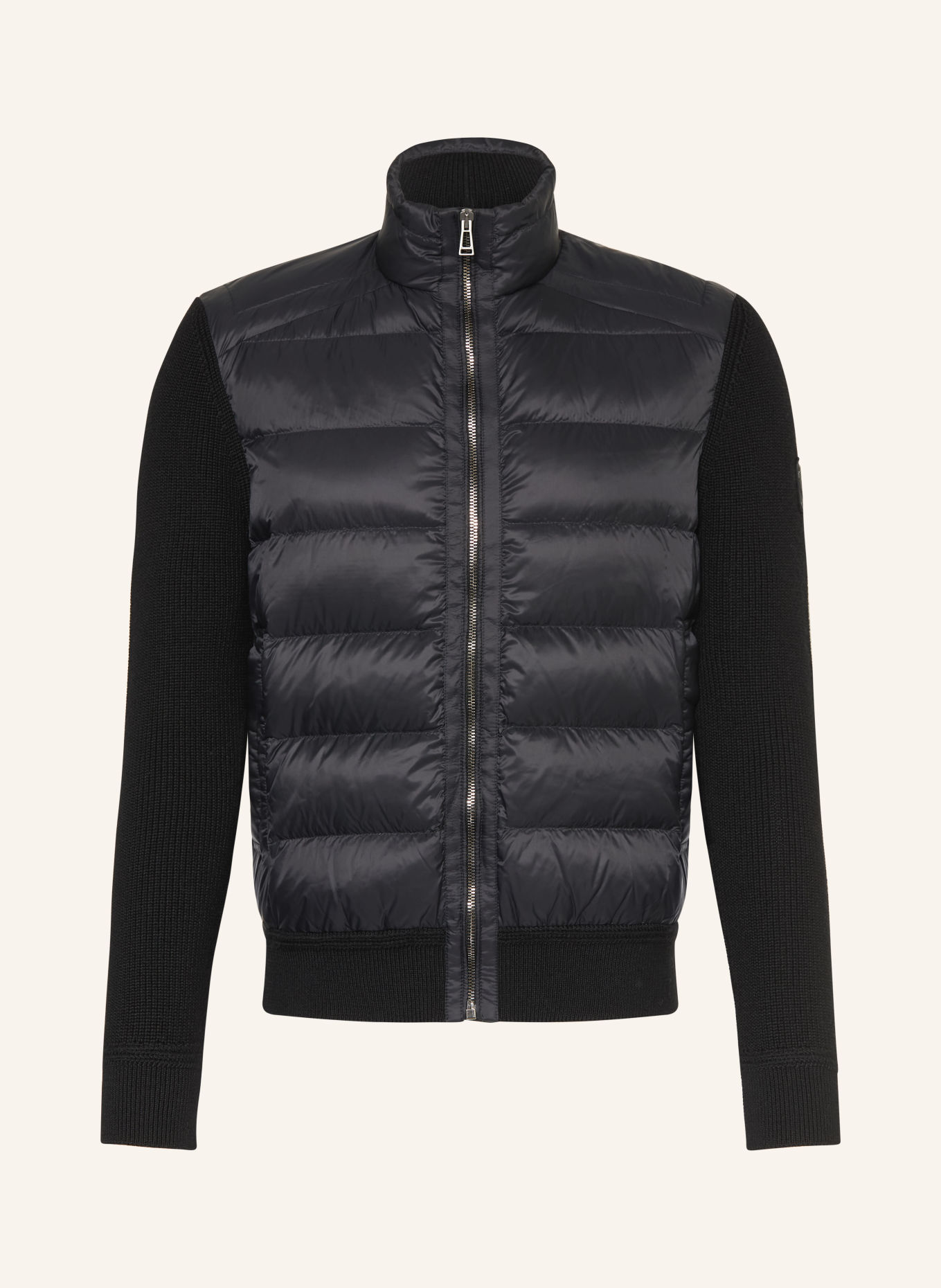 BELSTAFF COMPOUND lightweight down jacket in a blend of materials: BLACK