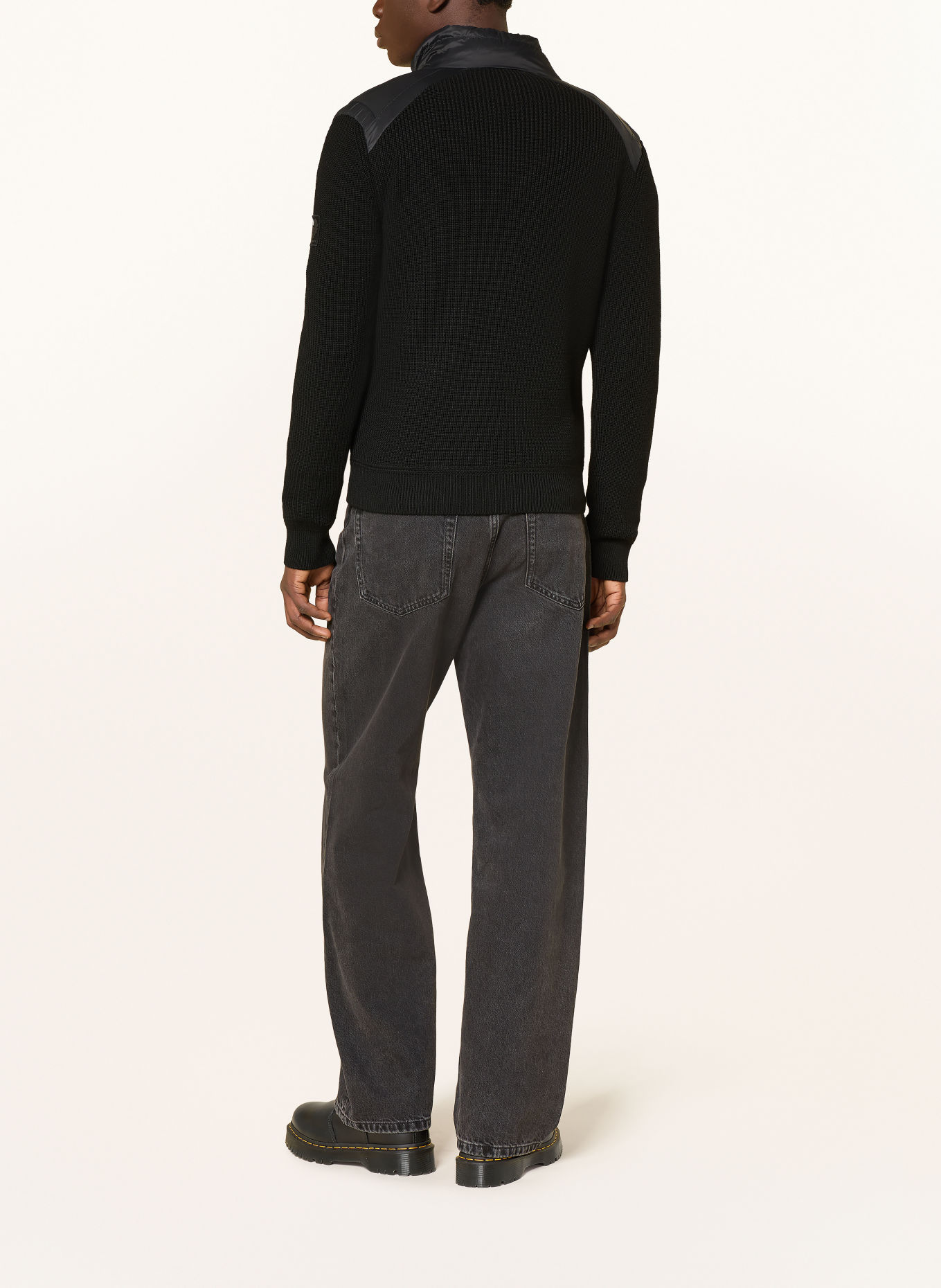 BELSTAFF COMPOUND lightweight down jacket in a blend of materials: BLACK