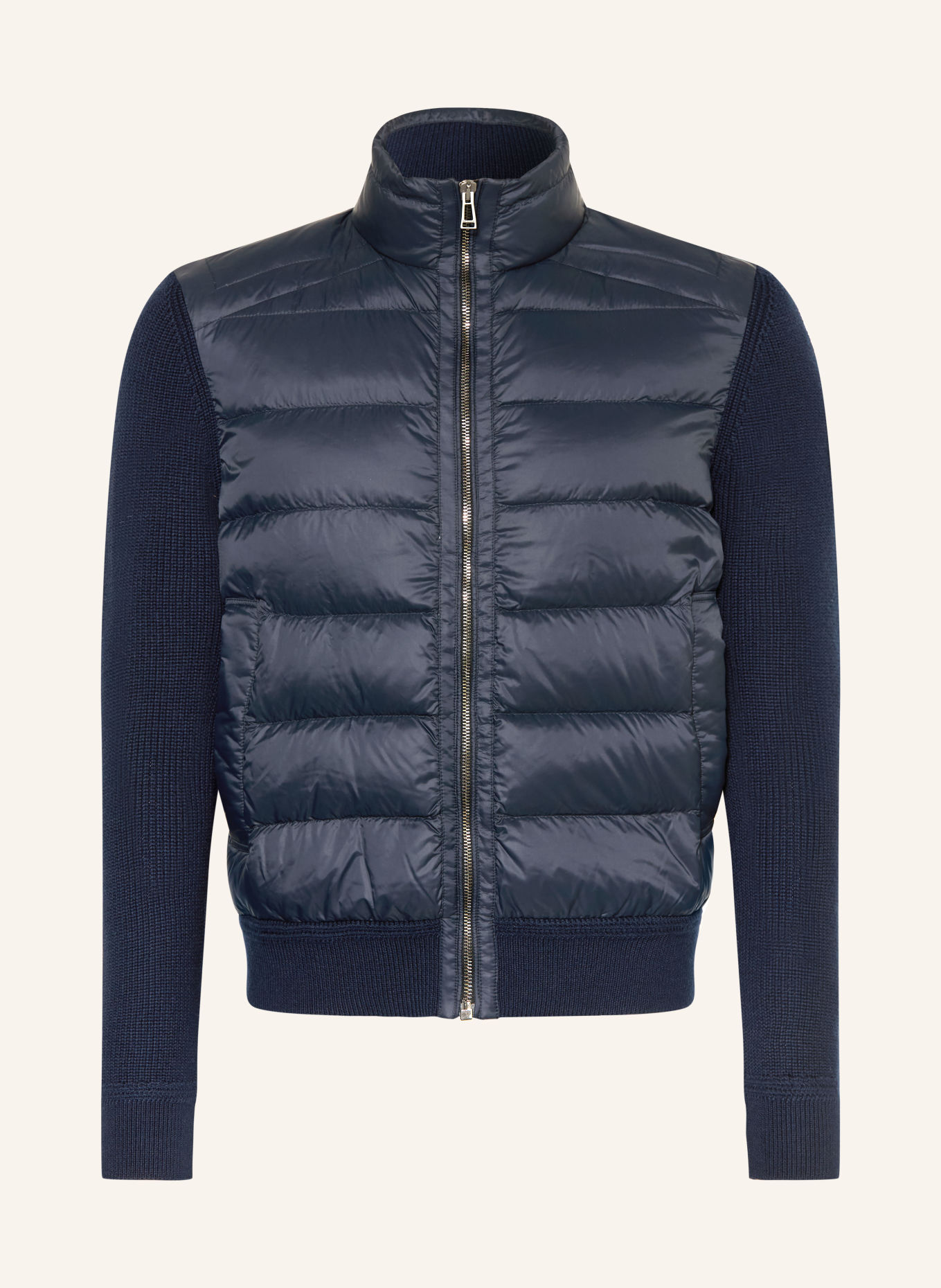 BELSTAFF COMPOUND lightweight down jacket in a blend of materials: DARK BLUE