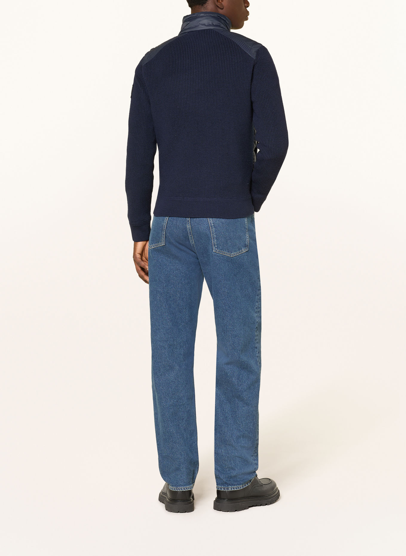 BELSTAFF COMPOUND lightweight down jacket in a blend of materials: DARK BLUE