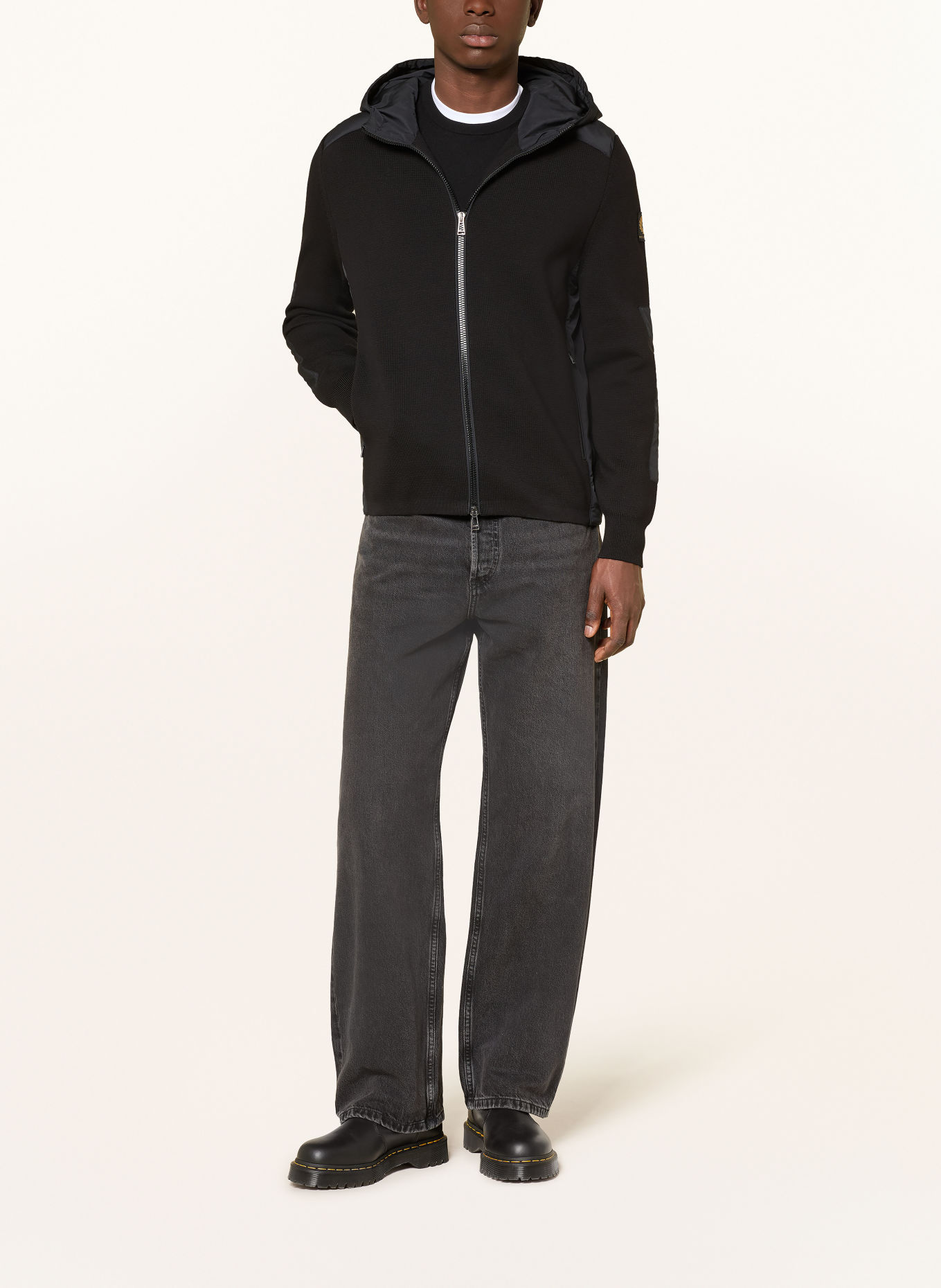 BELSTAFF Kurtka typu blouson CONSOLE z mieszanki materiałów: CZARNY