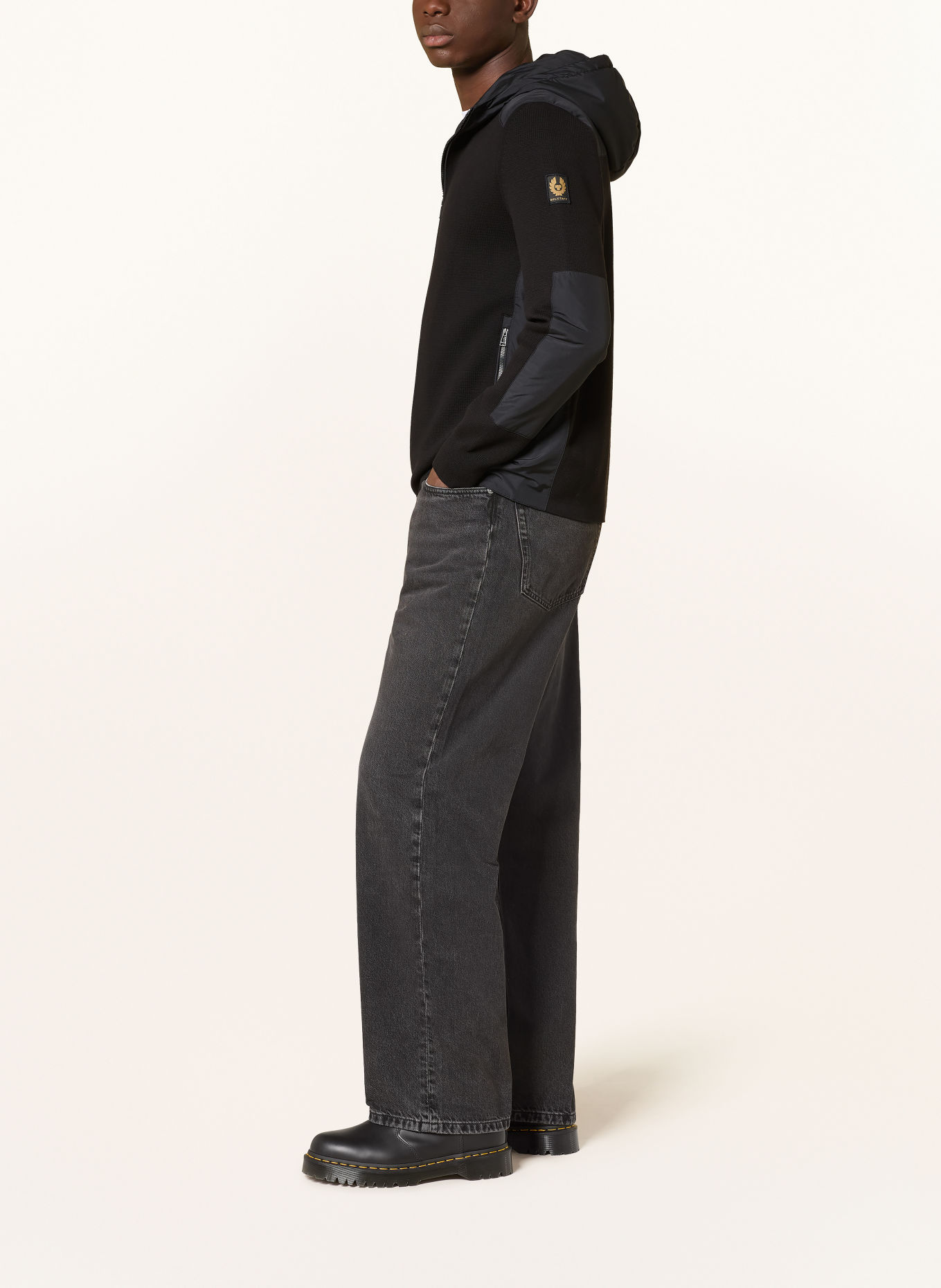 BELSTAFF Kurtka typu blouson CONSOLE z mieszanki materiałów: CZARNY