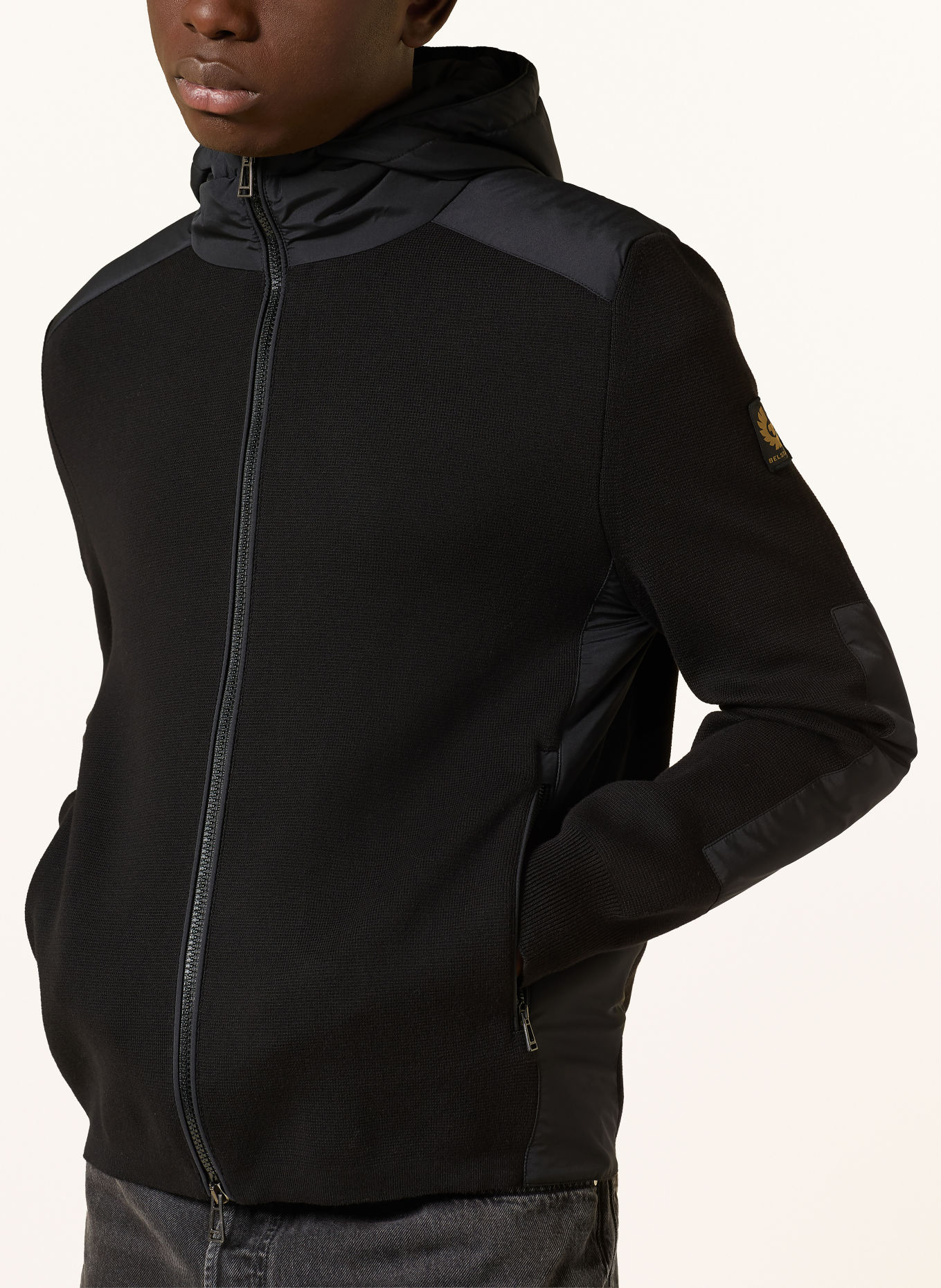BELSTAFF Kurtka typu blouson CONSOLE z mieszanki materiałów: CZARNY