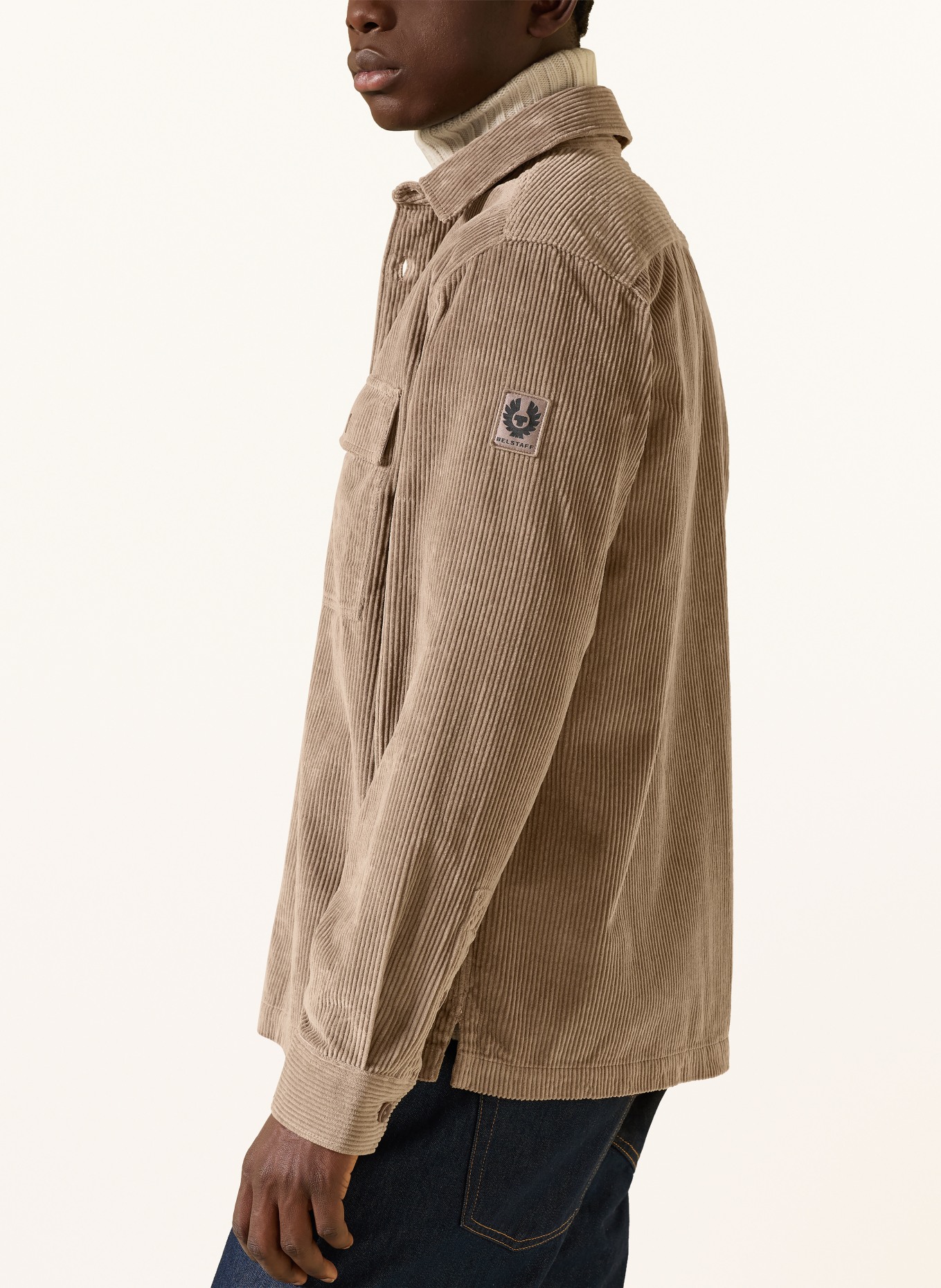 BELSTAFF Cord-Overjacket RAVINE: HELLBRAUN