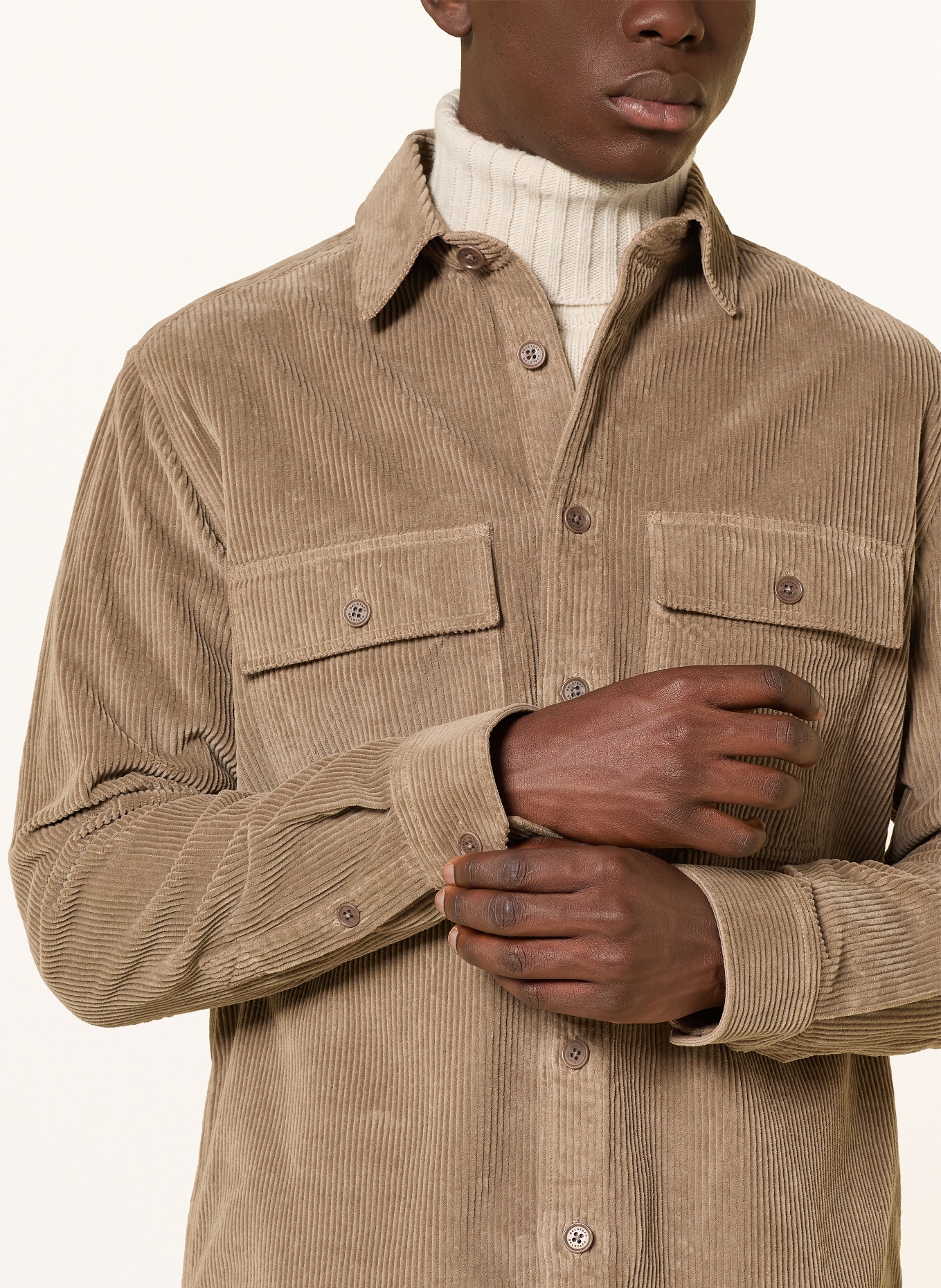 BELSTAFF Cord-Overjacket RAVINE: HELLBRAUN