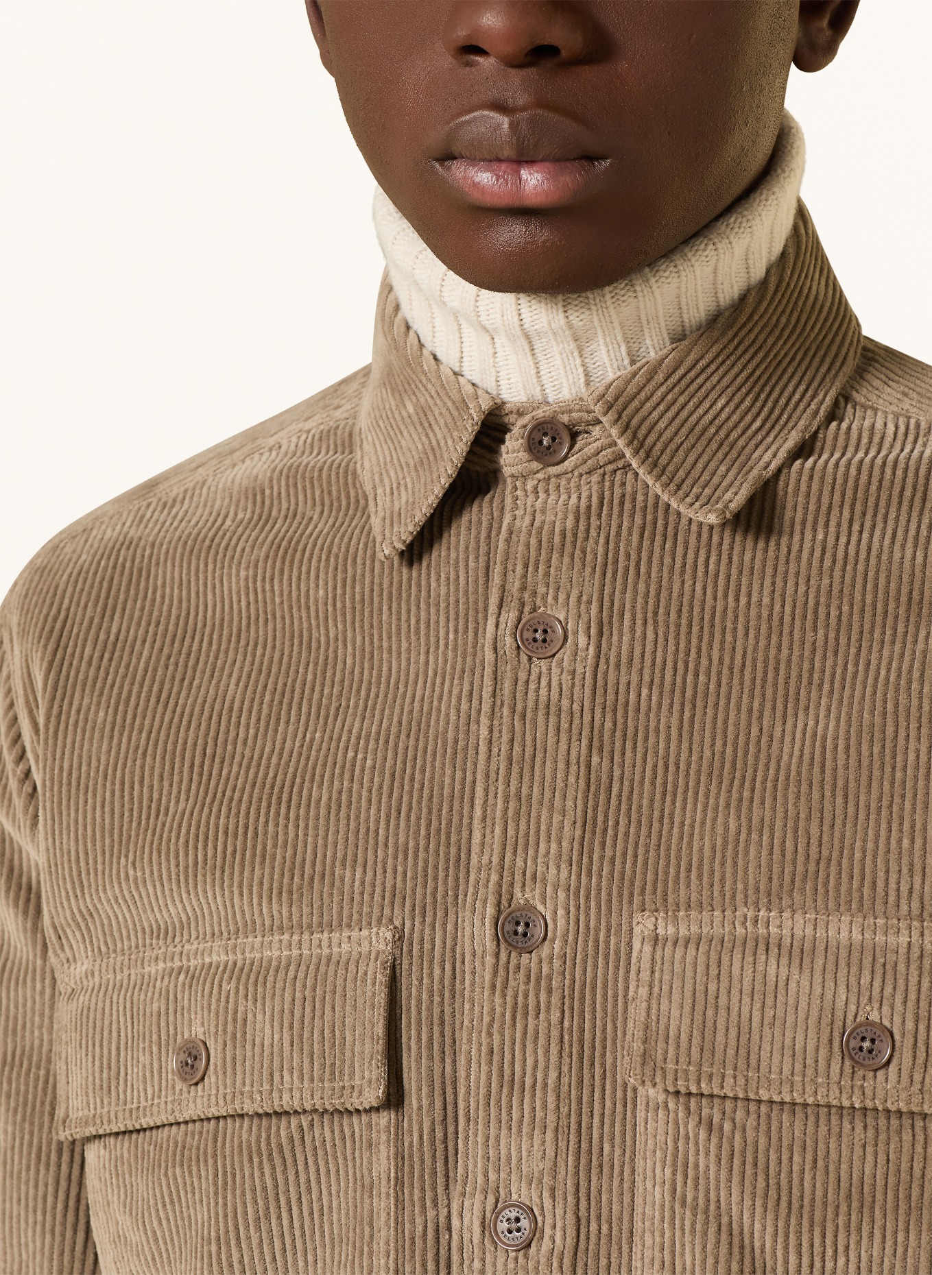 BELSTAFF Cord-Overjacket RAVINE: HELLBRAUN