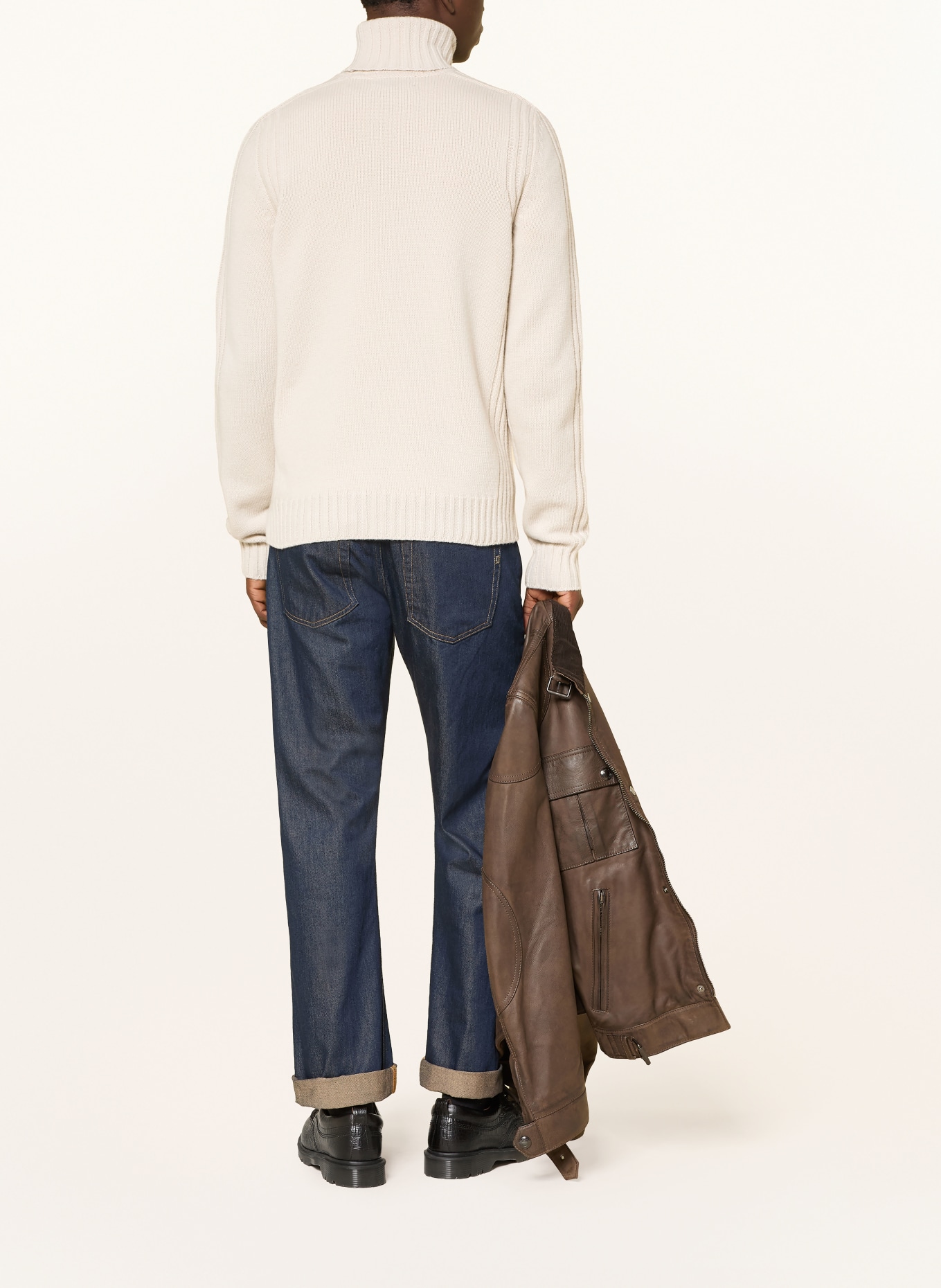 BELSTAFF Rollkragenpullover WATCH: ECRU