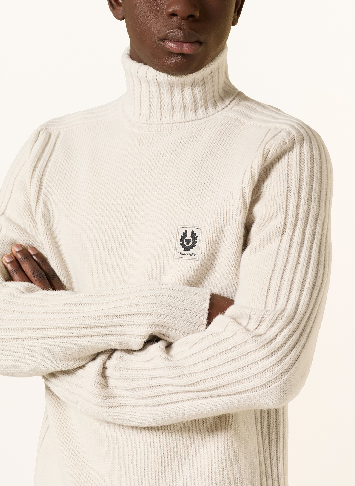 BELSTAFF Rollkragenpullover WATCH: ECRU