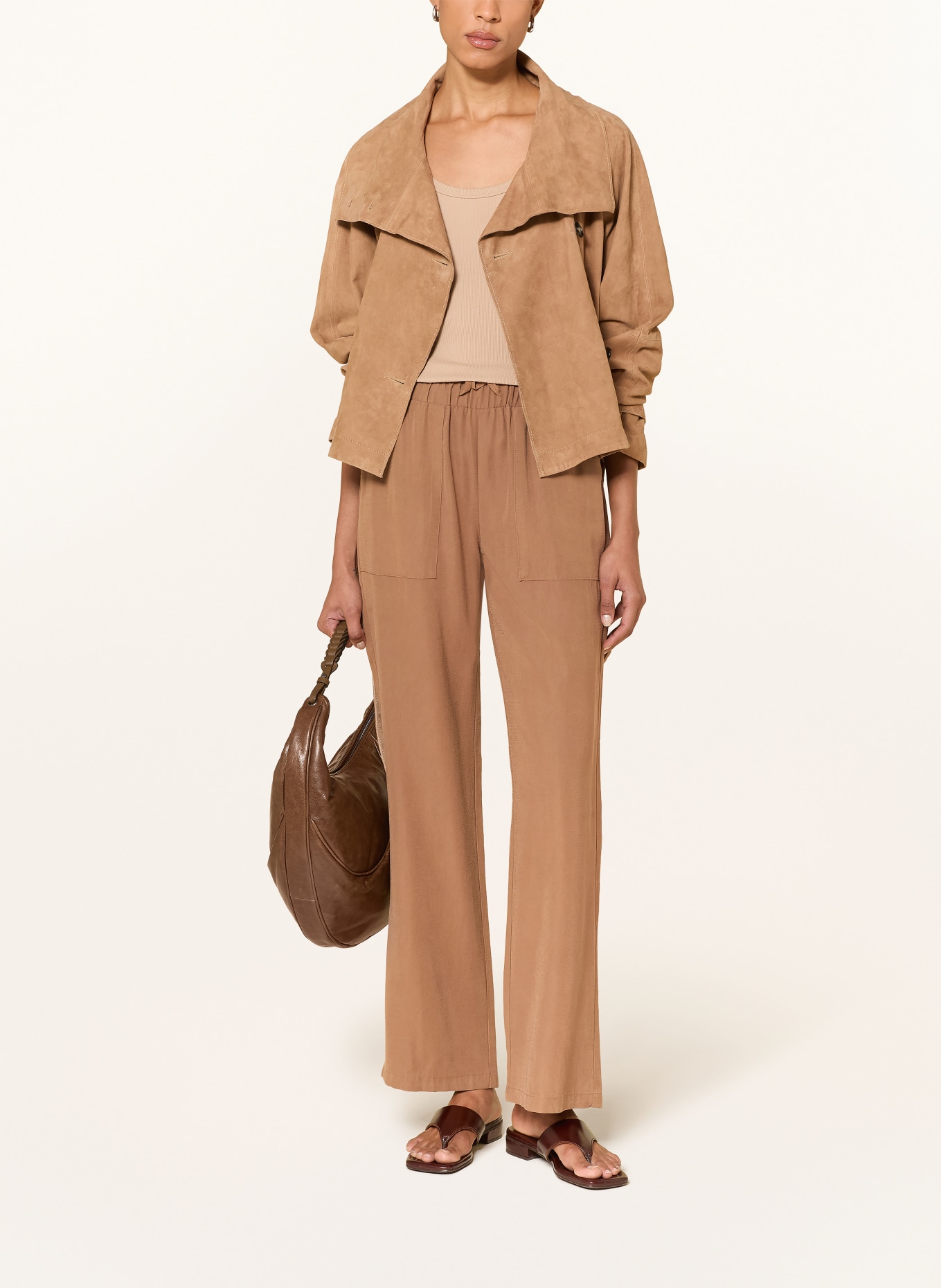 monari Pantalon Marlene: COGNAC