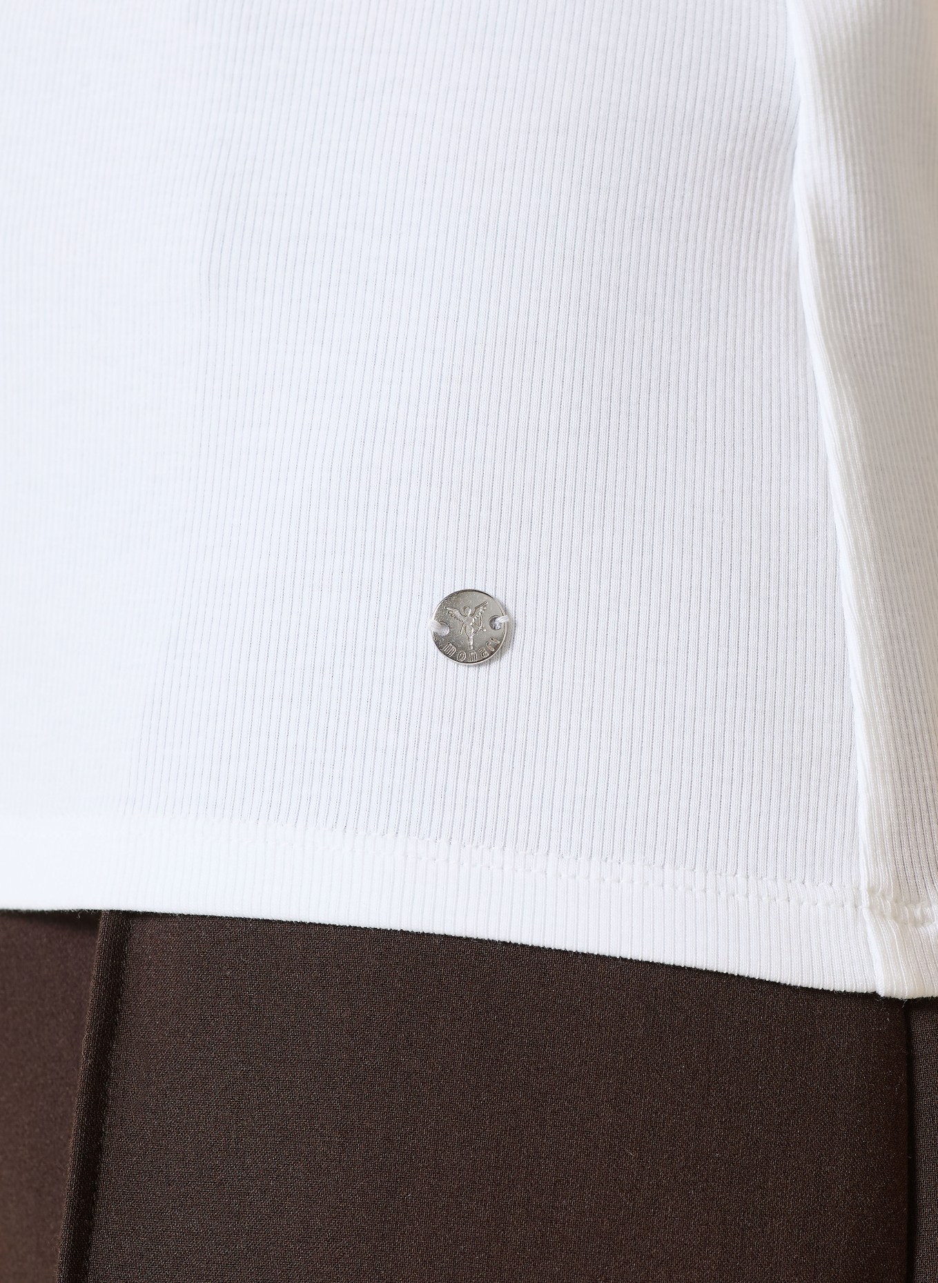 monari Haut orné de strass: BLANC / MARRON