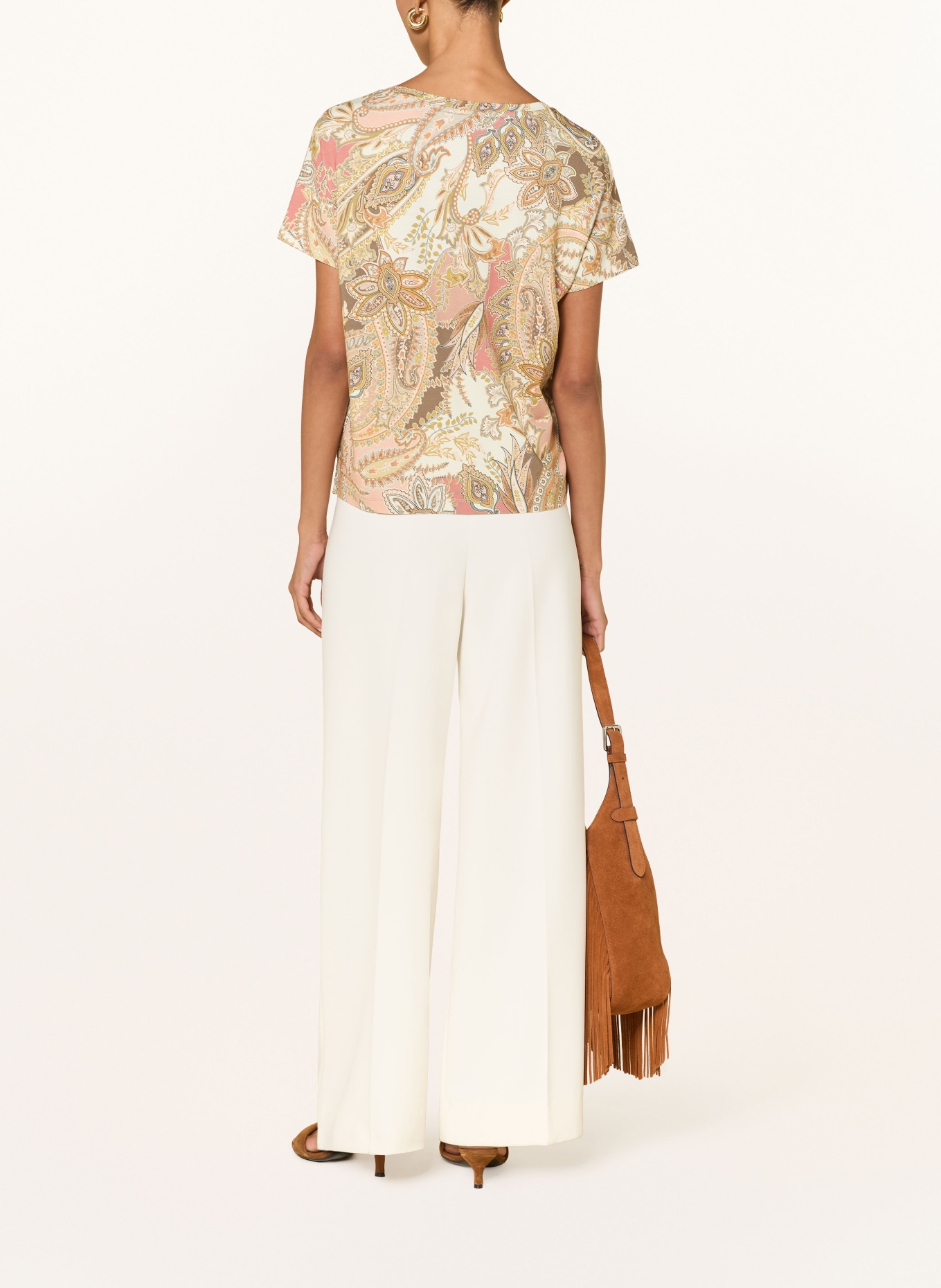 monari T-shirt: CRÈME / TAUPE / SAUMON