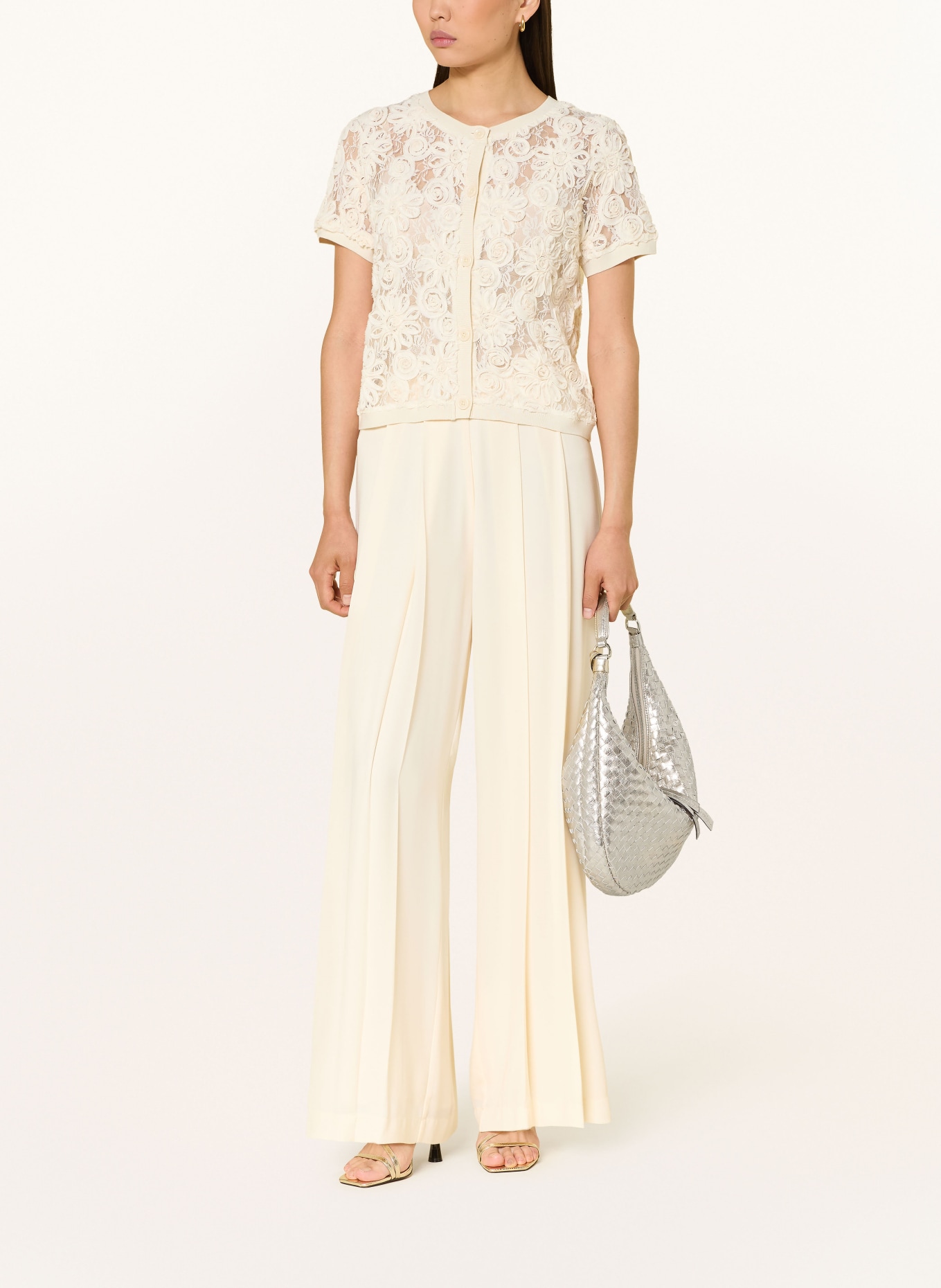 monari Cardigan en dentelle: CRÈME