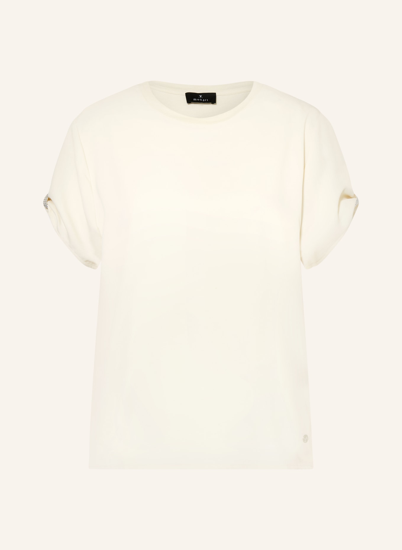 monari T-shirt chemisier avec strass: CRÈME