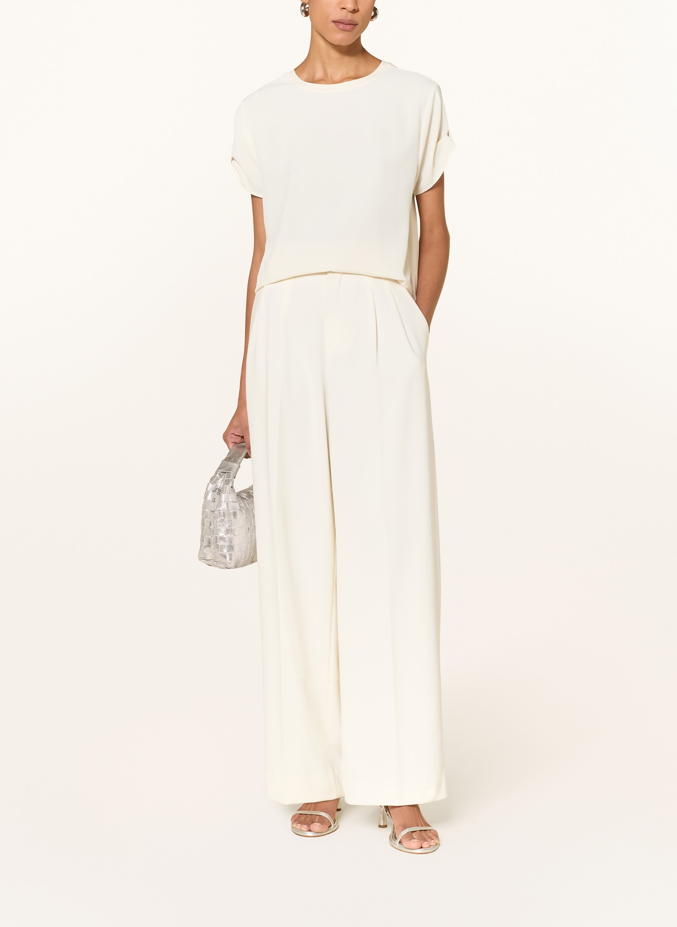 monari T-shirt chemisier avec strass: CRÈME