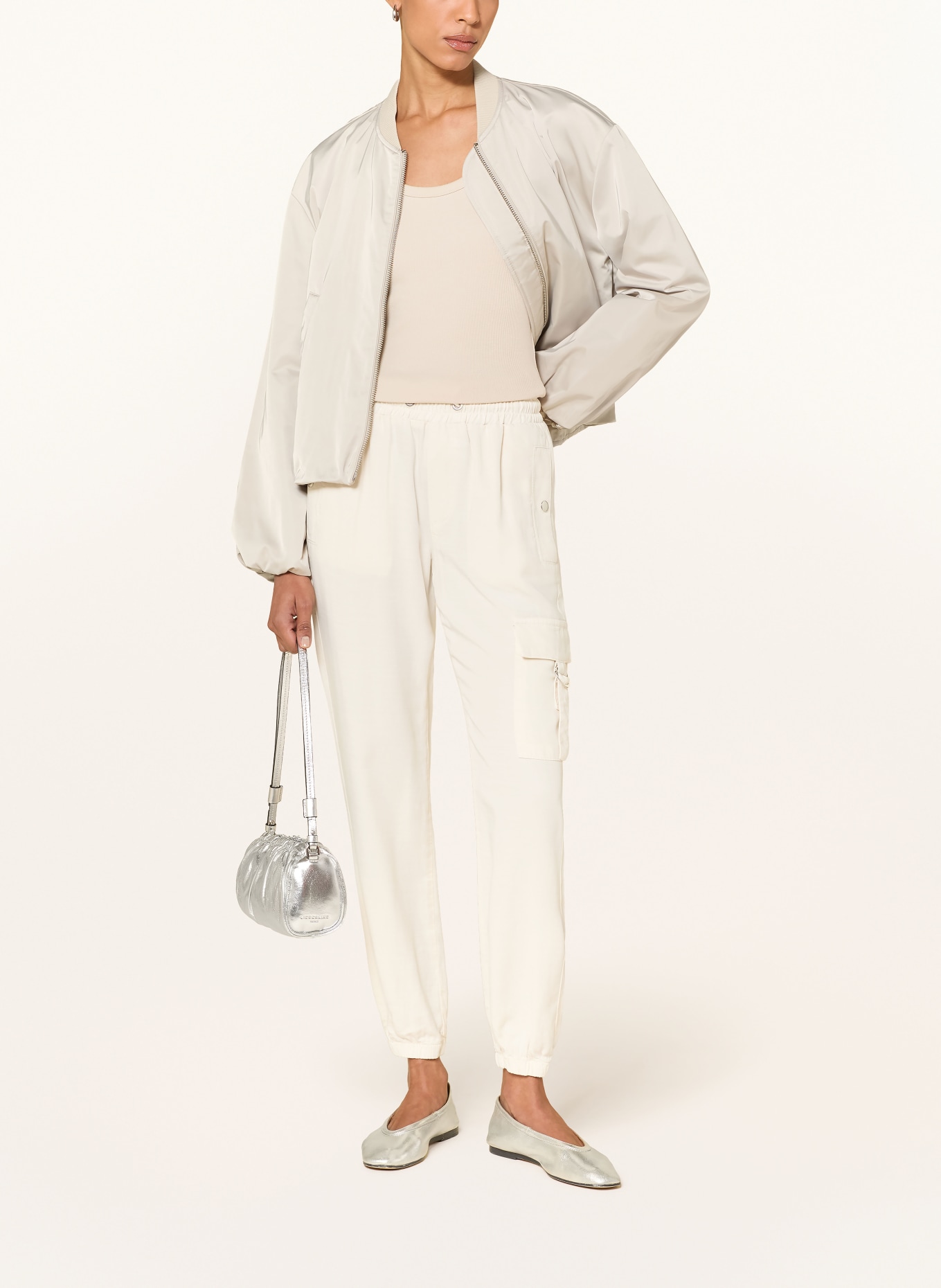 monari Pantalon cargo: ÉCRU