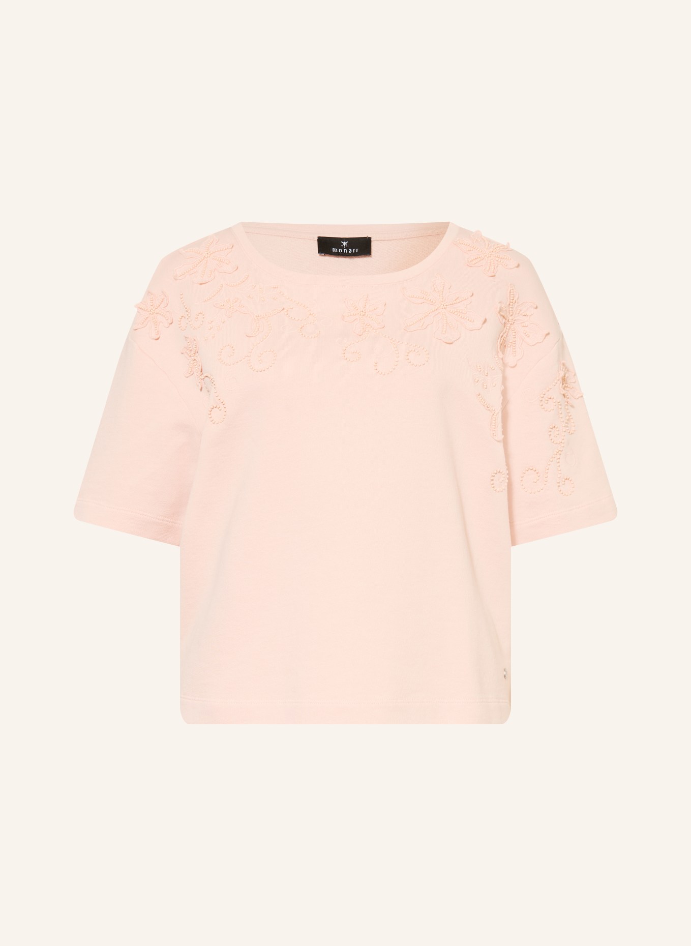 monari Sweat-shirt avec perles décoratives: ROSE CLAIR