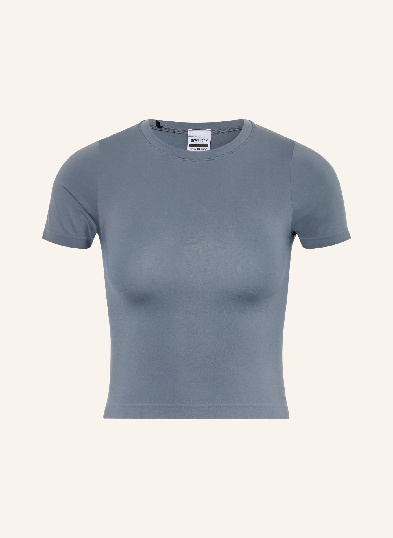 GYMSHARK Cropped-Shirt FORM: GRAU