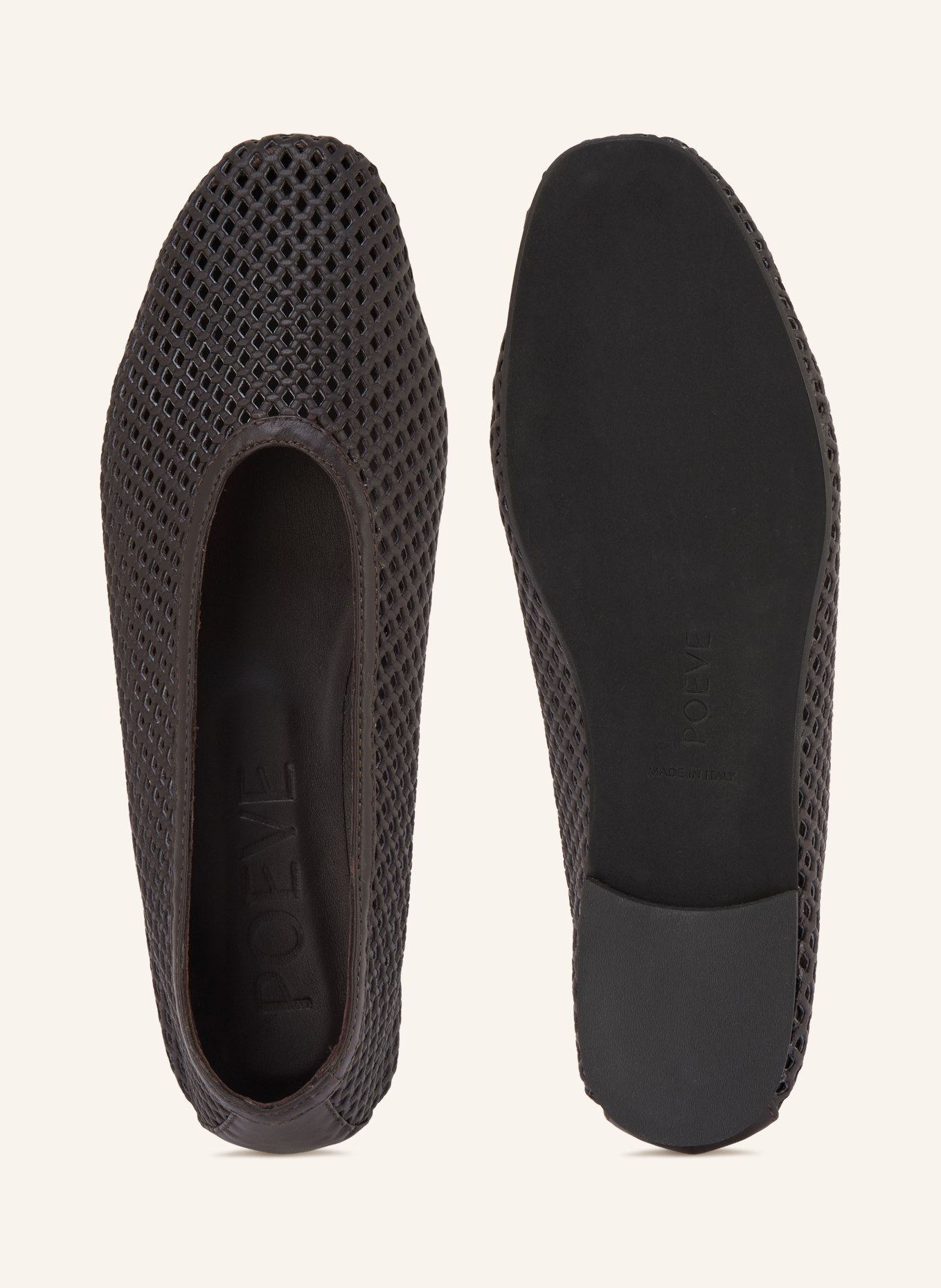 POEVE Ballerinas SCIALE: DUNKELBRAUN