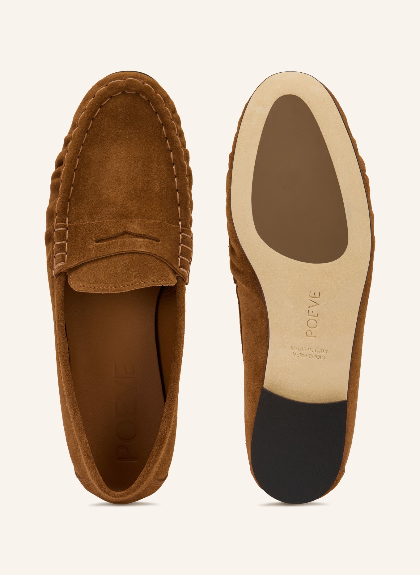 POEVE Penny-Loafer WANDA: BRAUN