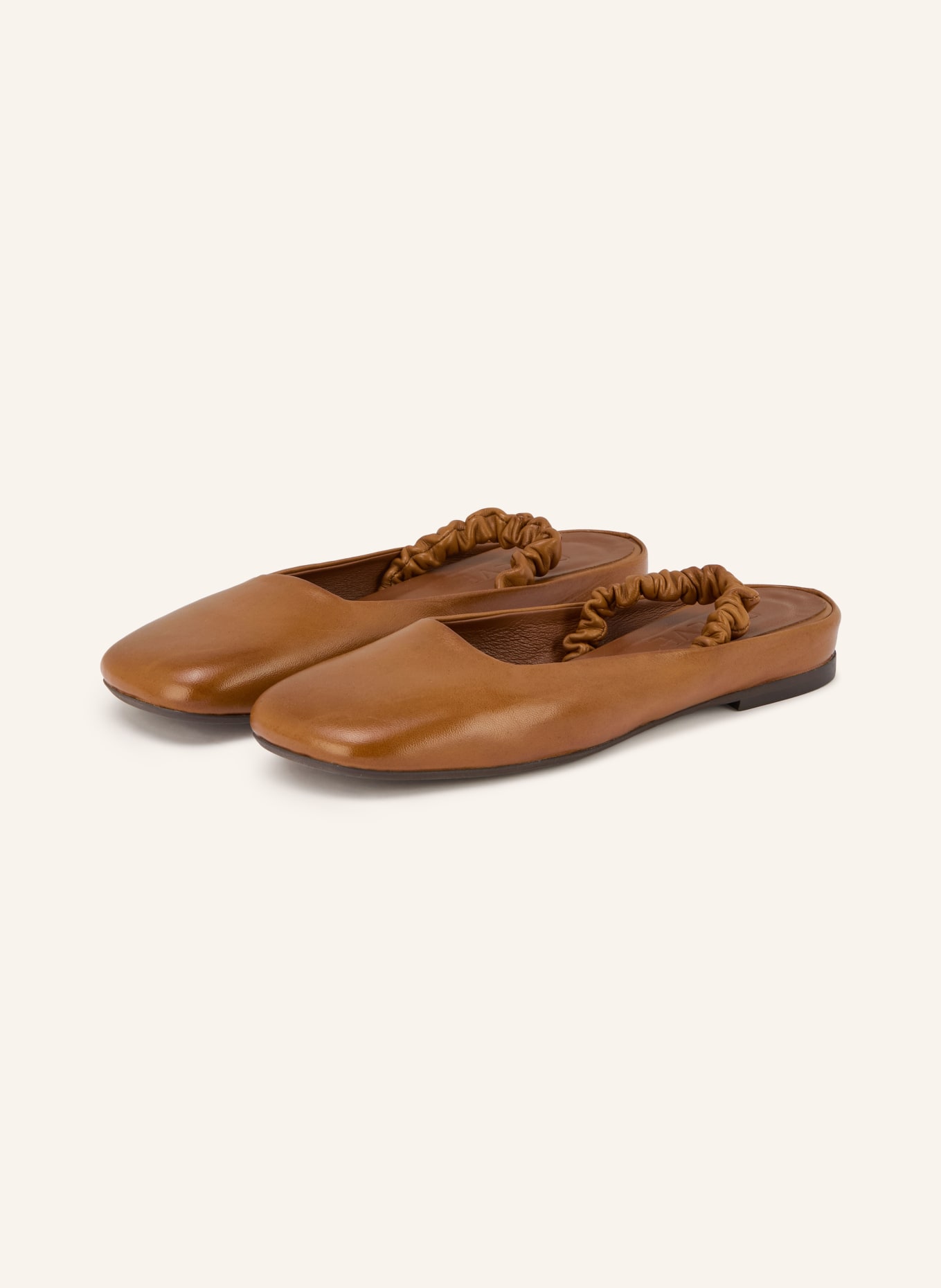 POEVE Ballerines à bride MAUDE: COGNAC