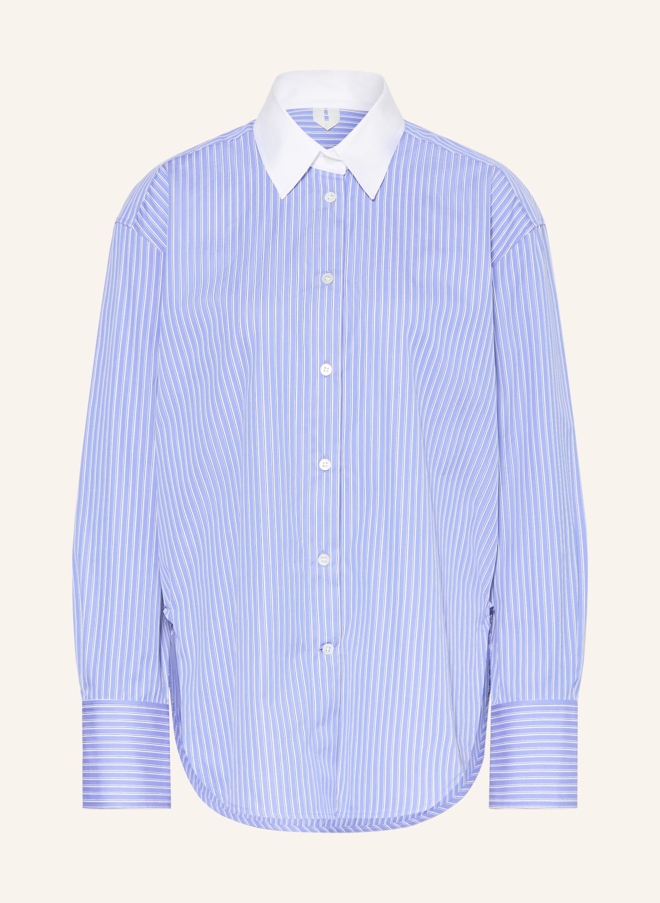 ARKET Hemdbluse: HELLBLAU / DUNKELBLAU / WEISS