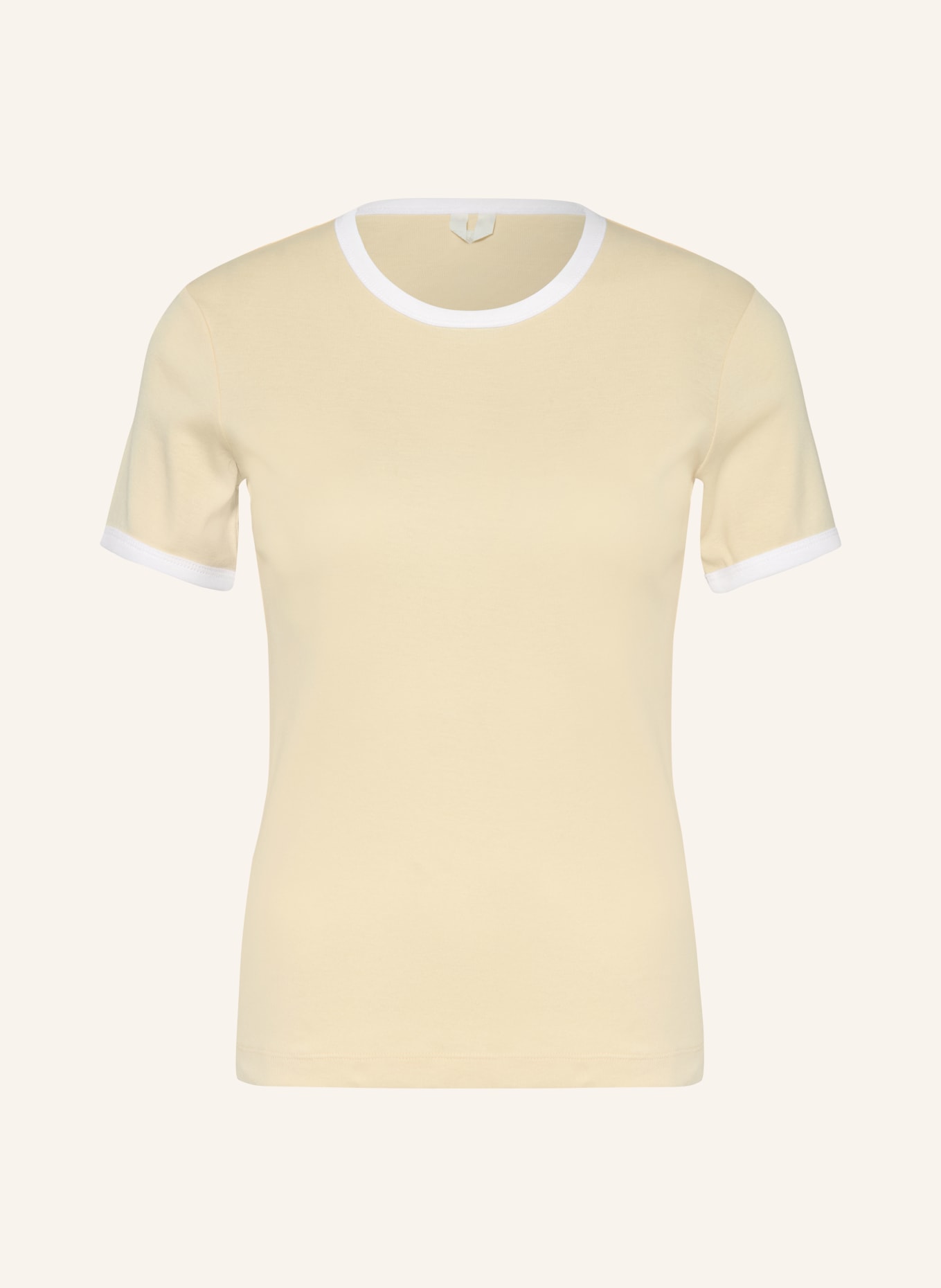 ARKET Koszulka: JASNOŻÓŁTY / BIAŁY