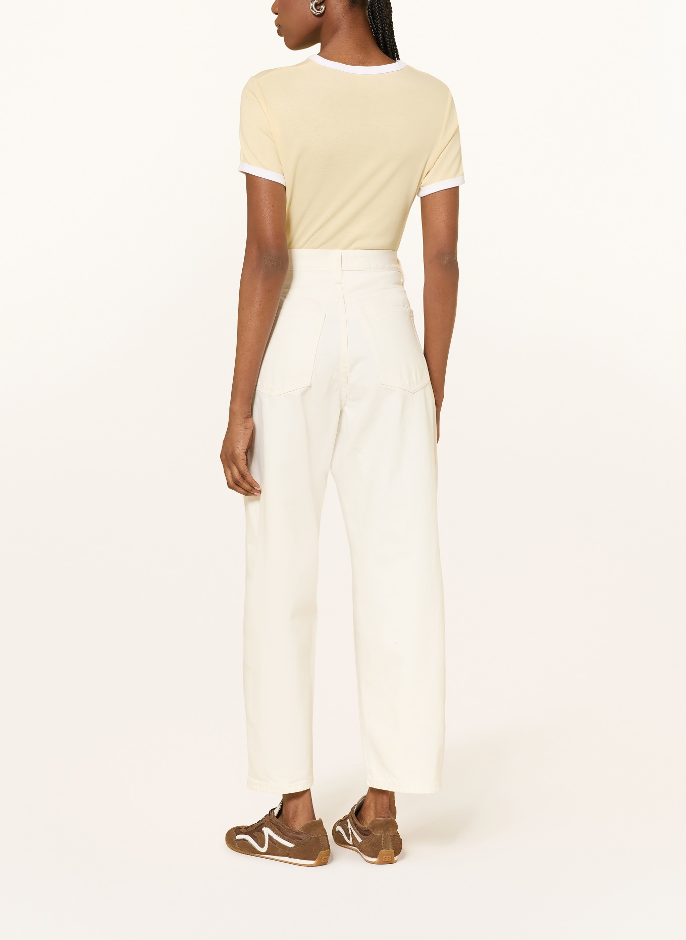 ARKET Koszulka: JASNOŻÓŁTY / BIAŁY