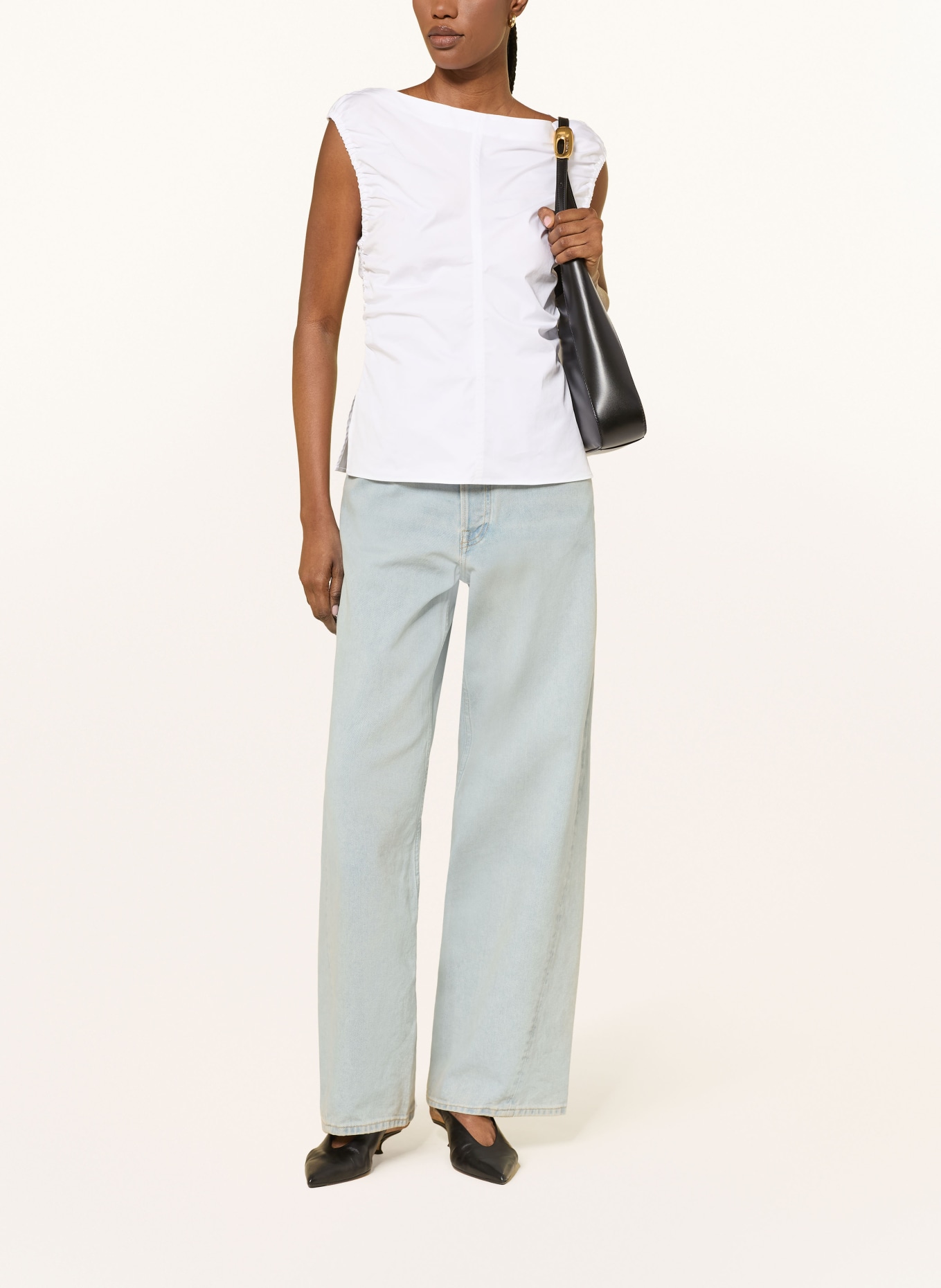 ARKET Blusentop: WEISS